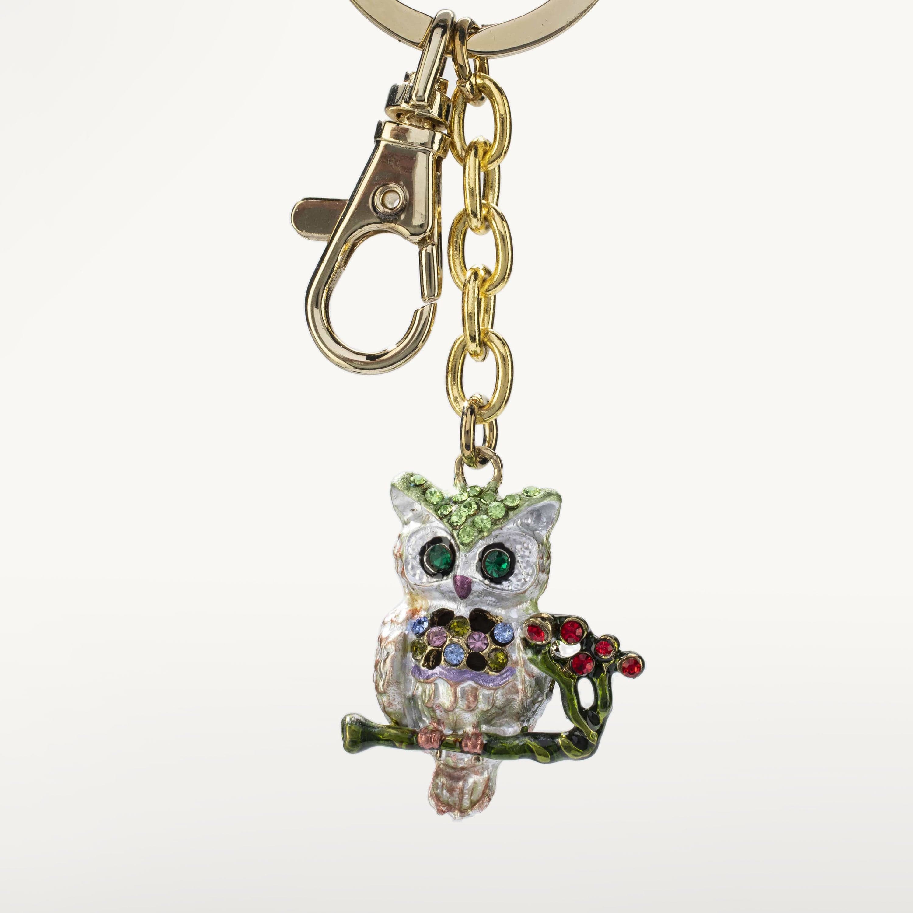 Kalifano Crystal Keychains Owl Keychain made with Swarovski Crystals SKC-105