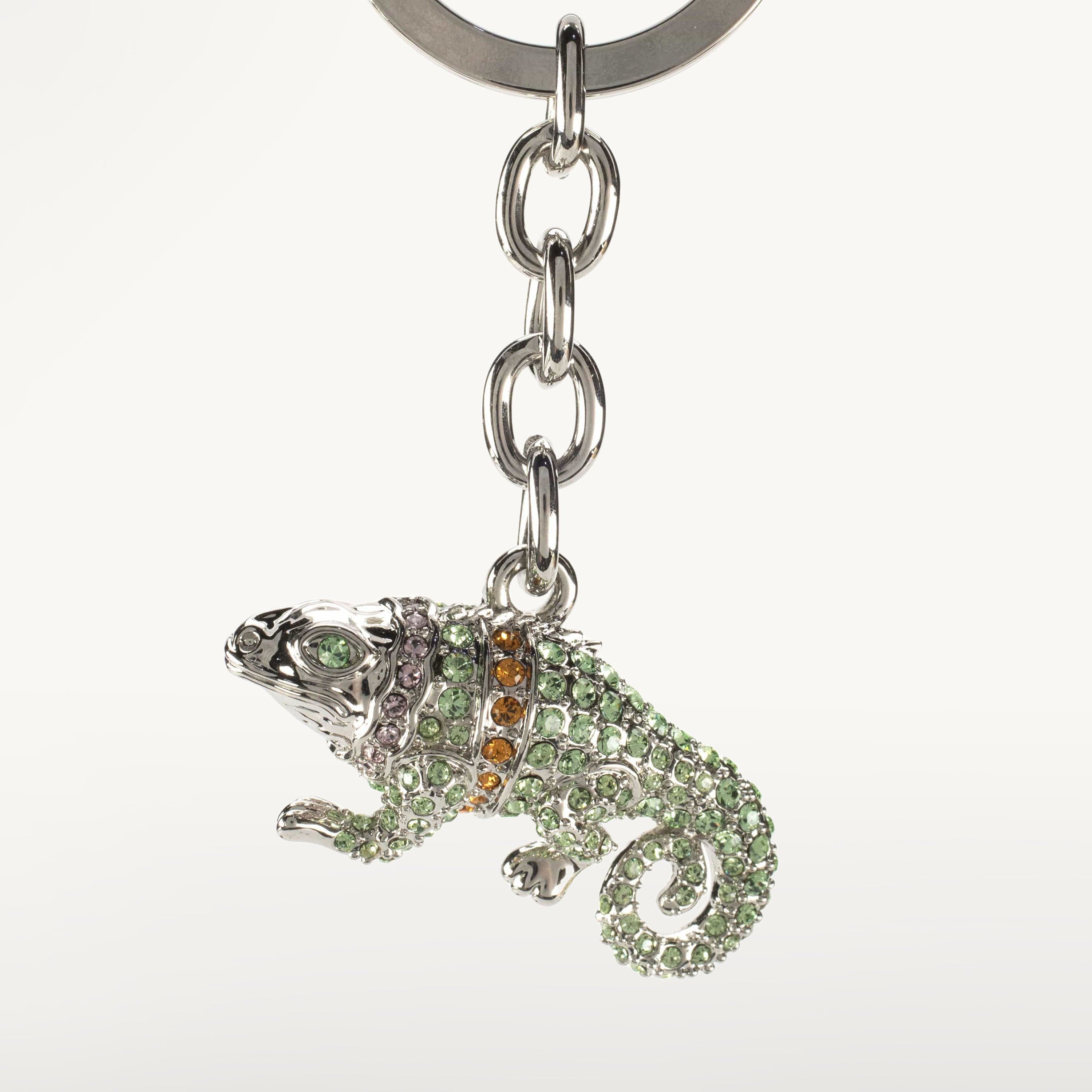 Kalifano Crystal Keychains Peridot Iguana Keychain made with Swarovski Crystals SKC-153