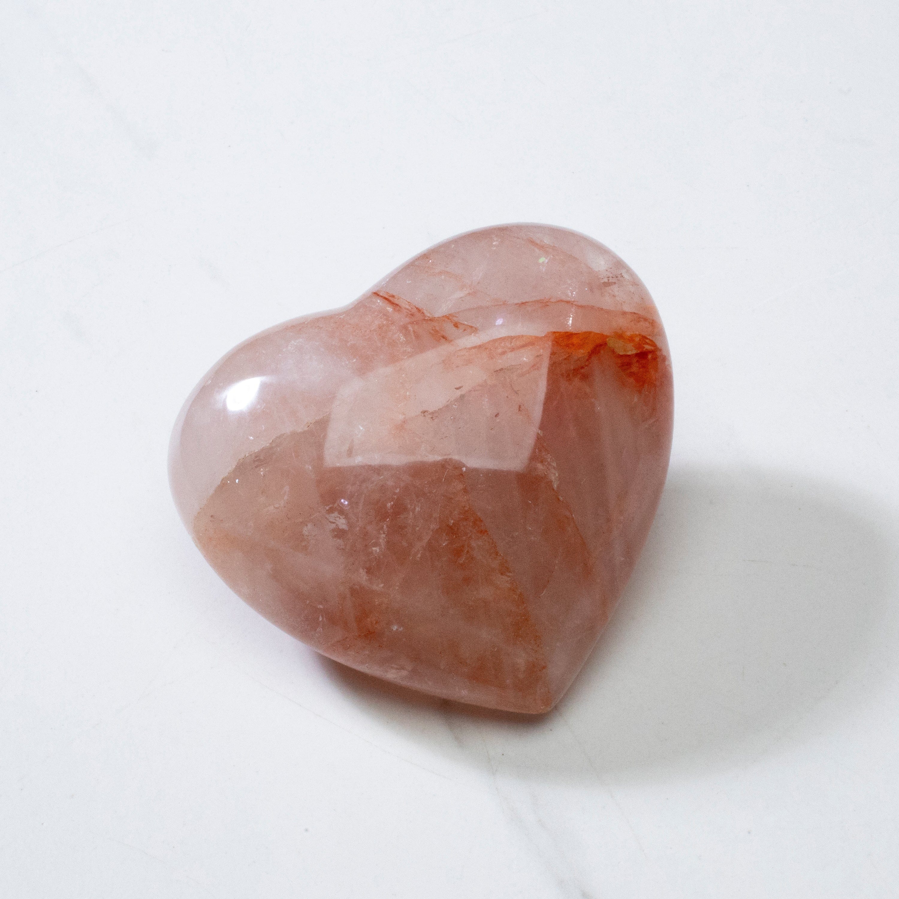 KALIFANO Fire Quartz Fire Quartz Gemstone Heart Carving 3.5" / 330g GH400-FQ