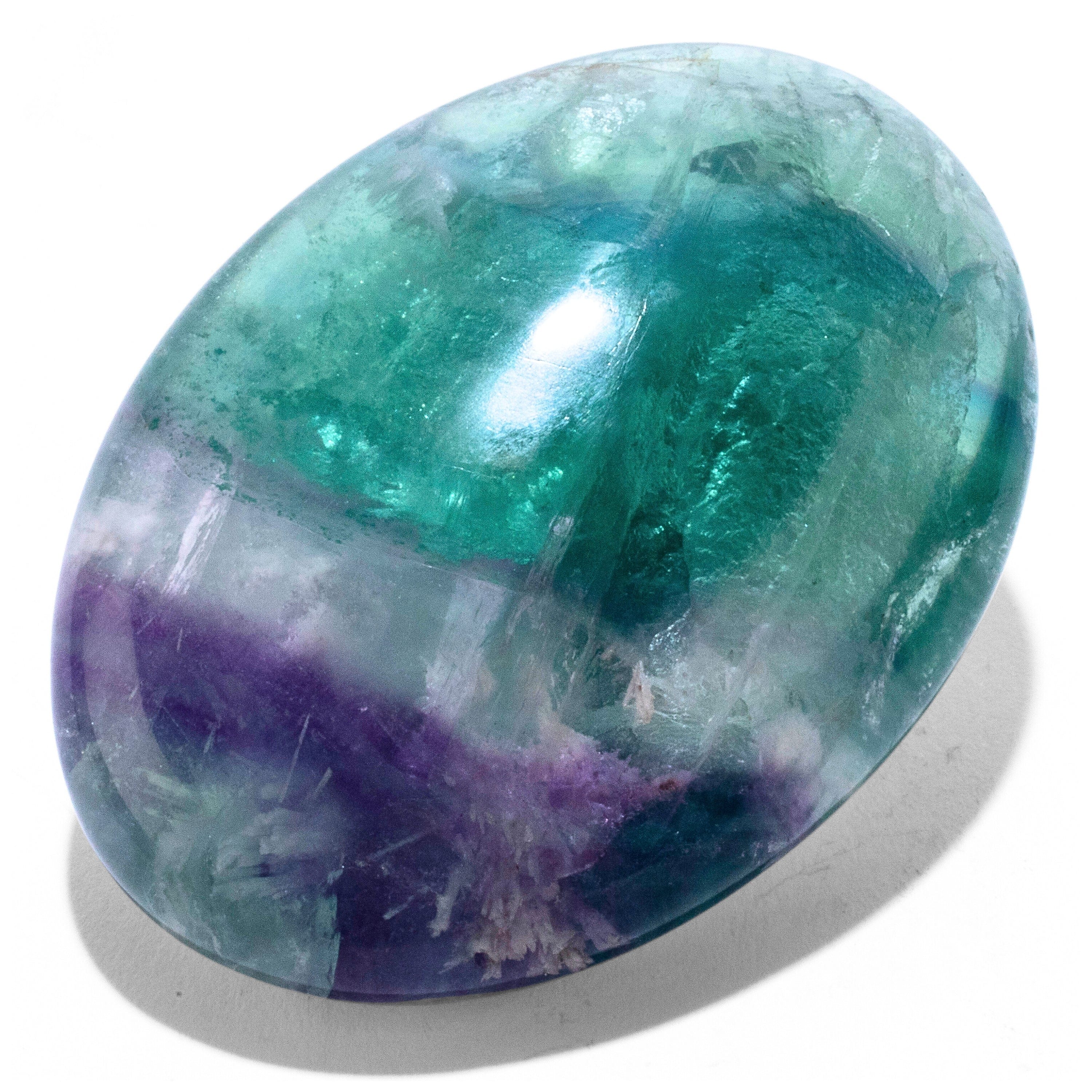 KALIFANO Fluorite Fluorite Palm Stone PS60-FL