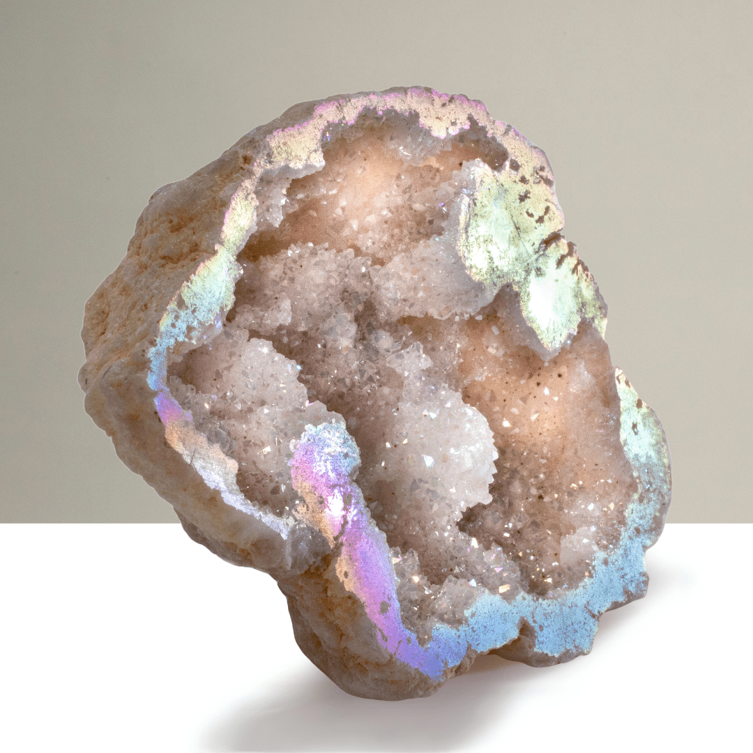 Kalifano Fossils & Minerals Angel Aura Quartz Geode QG-AB