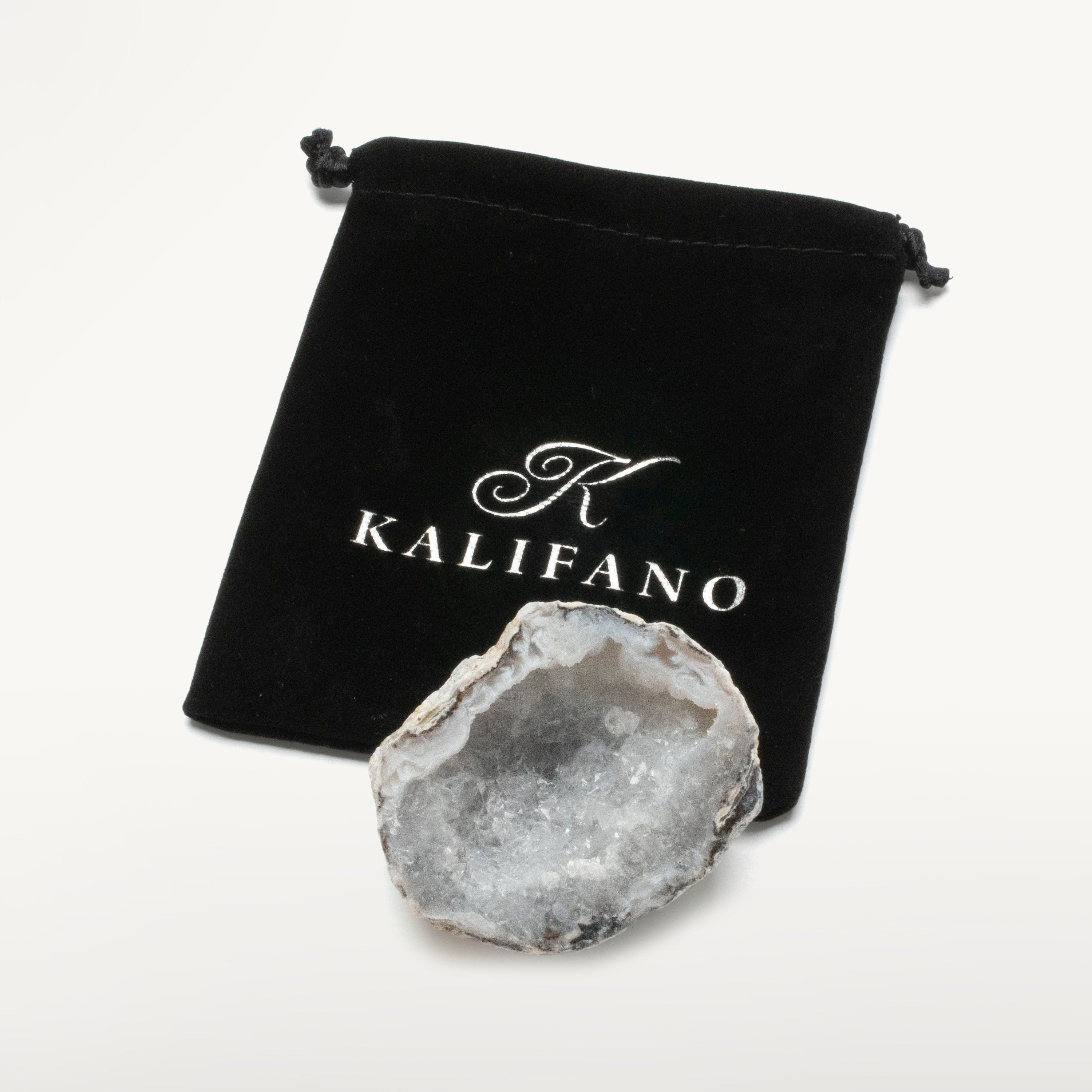 Kalifano Fossils & Minerals Cutbase Quartz Geode QGCB40