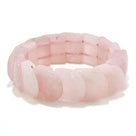 Rose Quartz 20mm Gemstone Elastic Bracelet