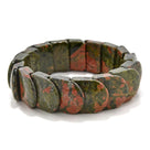 Unakite 20mm Gemstone Elastic Bracelet