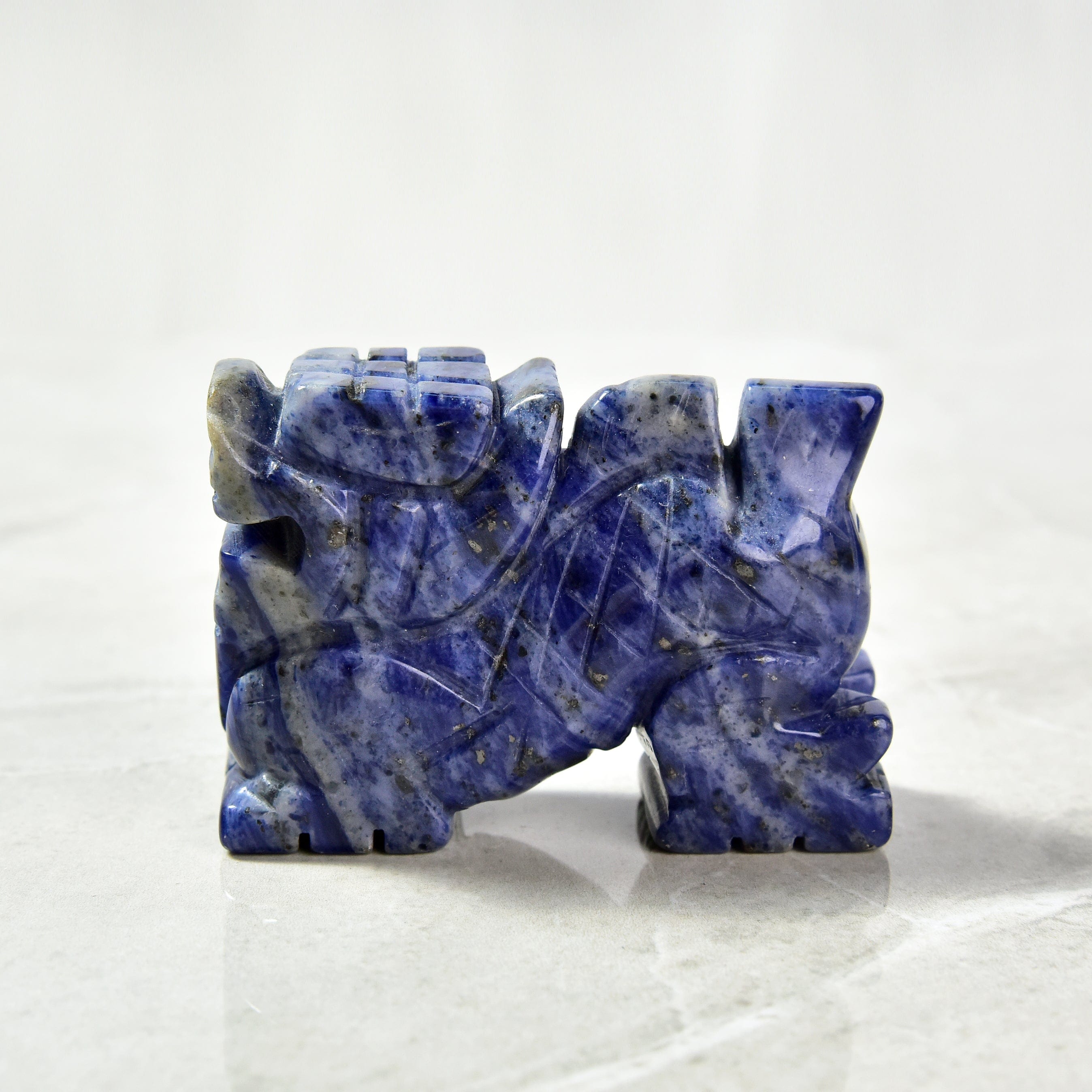 KALIFANO Gemstone Carvings 2.5" Sodalite Dragon Natural Gemstone Carving CV30-D-SD