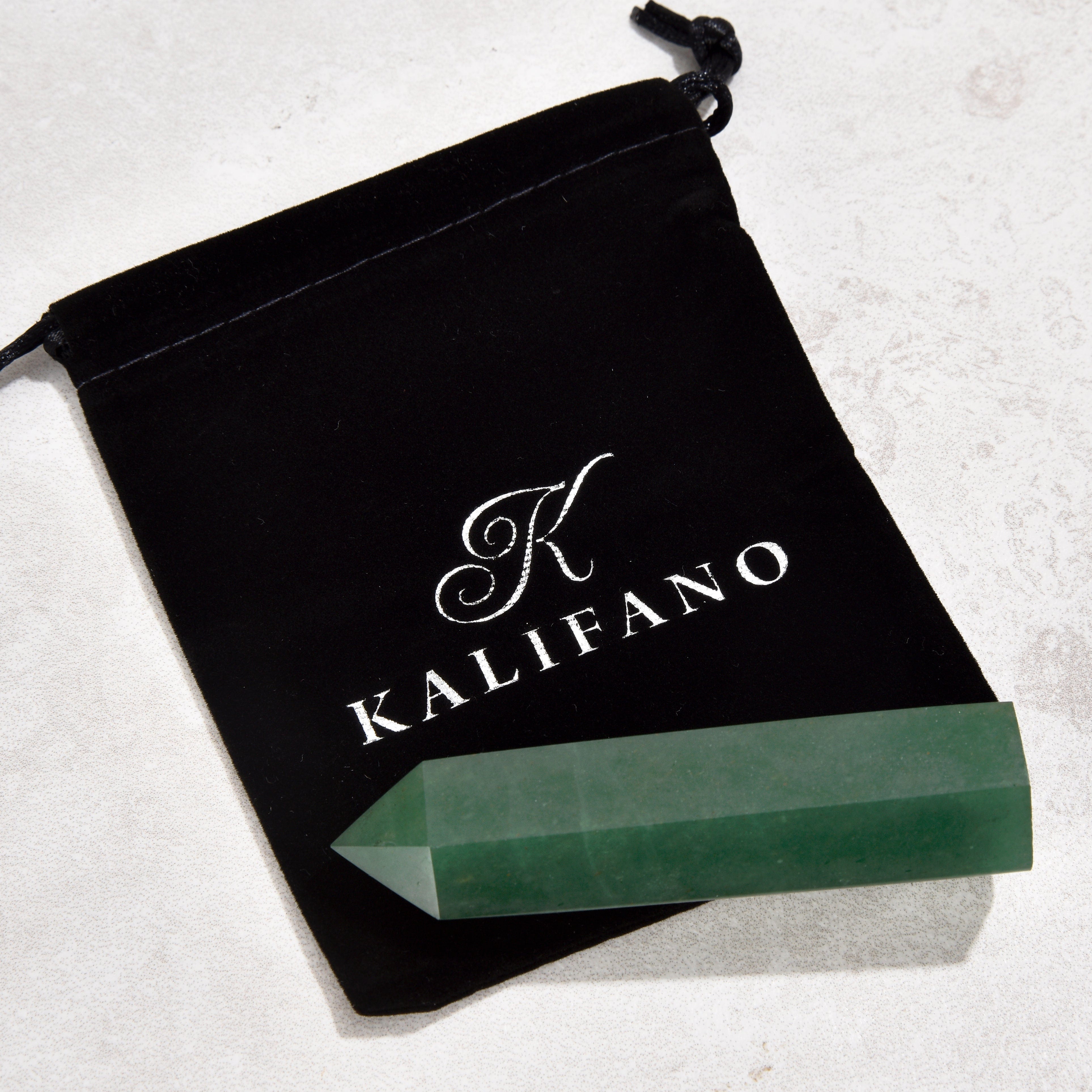 KALIFANO Gemstone Carvings 3.5" Aventurine Obelisk Tower Gemstone Carving GOT810-AV