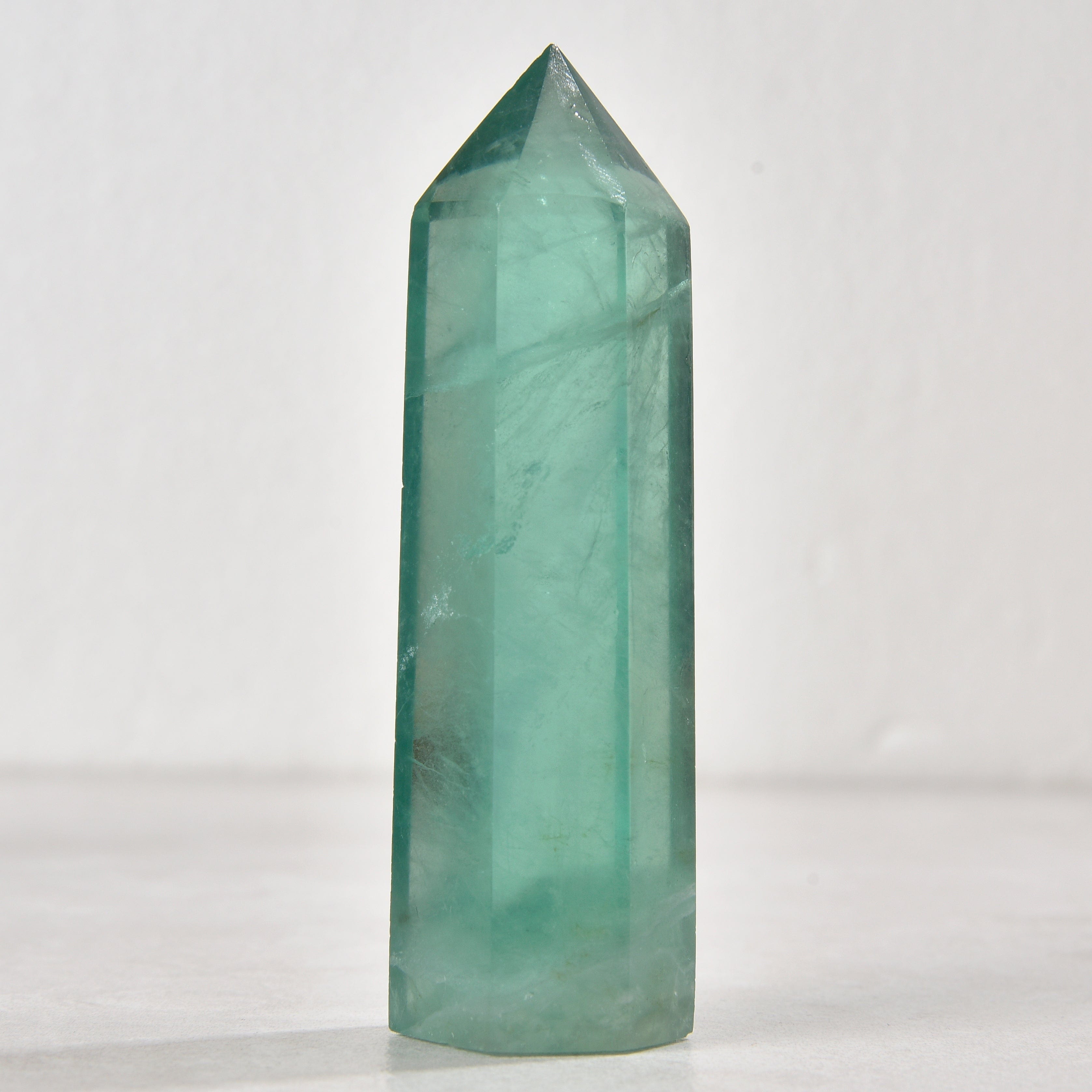 KALIFANO Gemstone Carvings 3.5" Green Fluorite Obelisk Tower Gemstone Carving GOT810-FLG