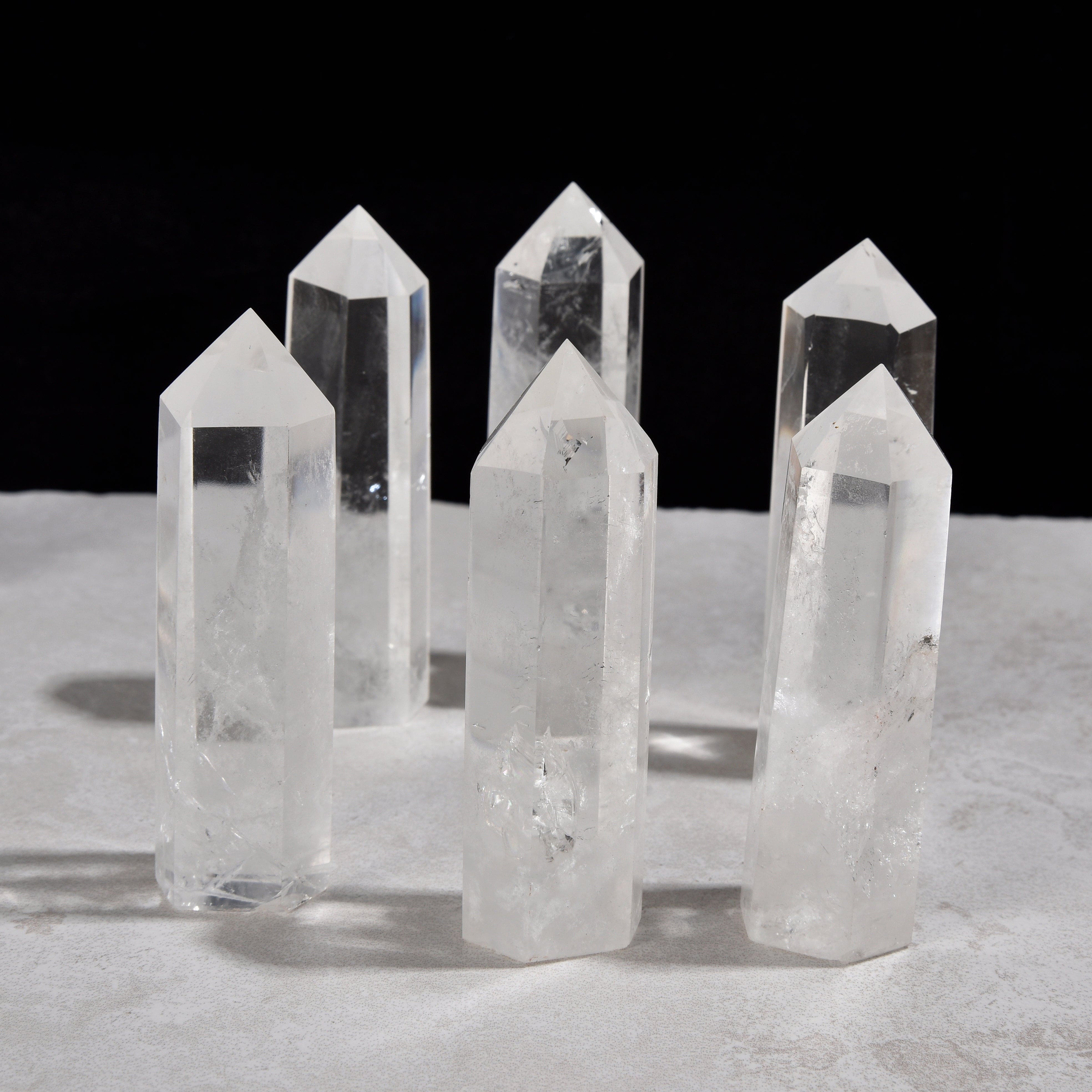 KALIFANO Gemstone Carvings 3.5" Quartz Obelisk Tower Gemstone Carving GOT810-QZ