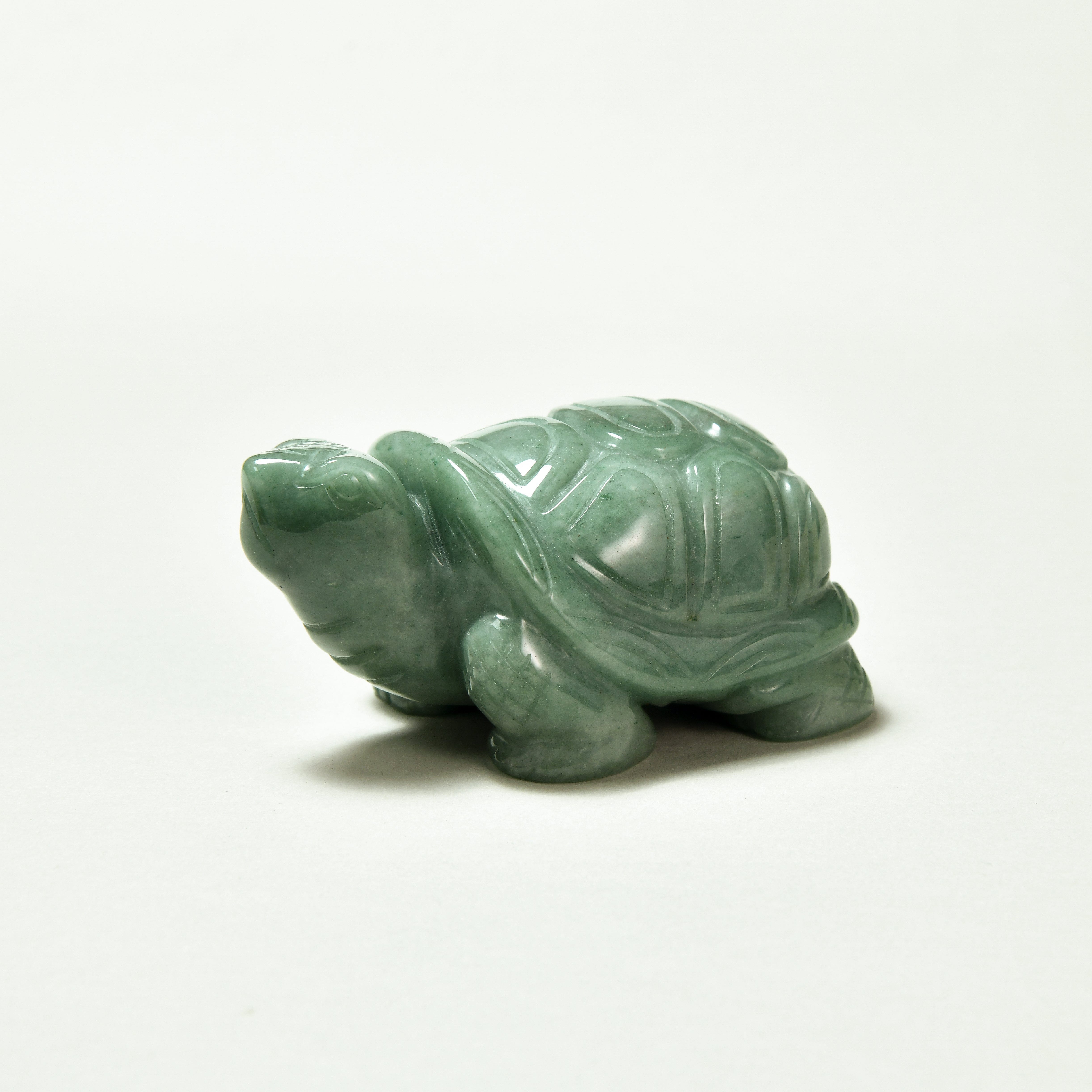KALIFANO Gemstone Carvings 4" Aventurine Turtle Natural Gemstone Carving CV140-T-AV