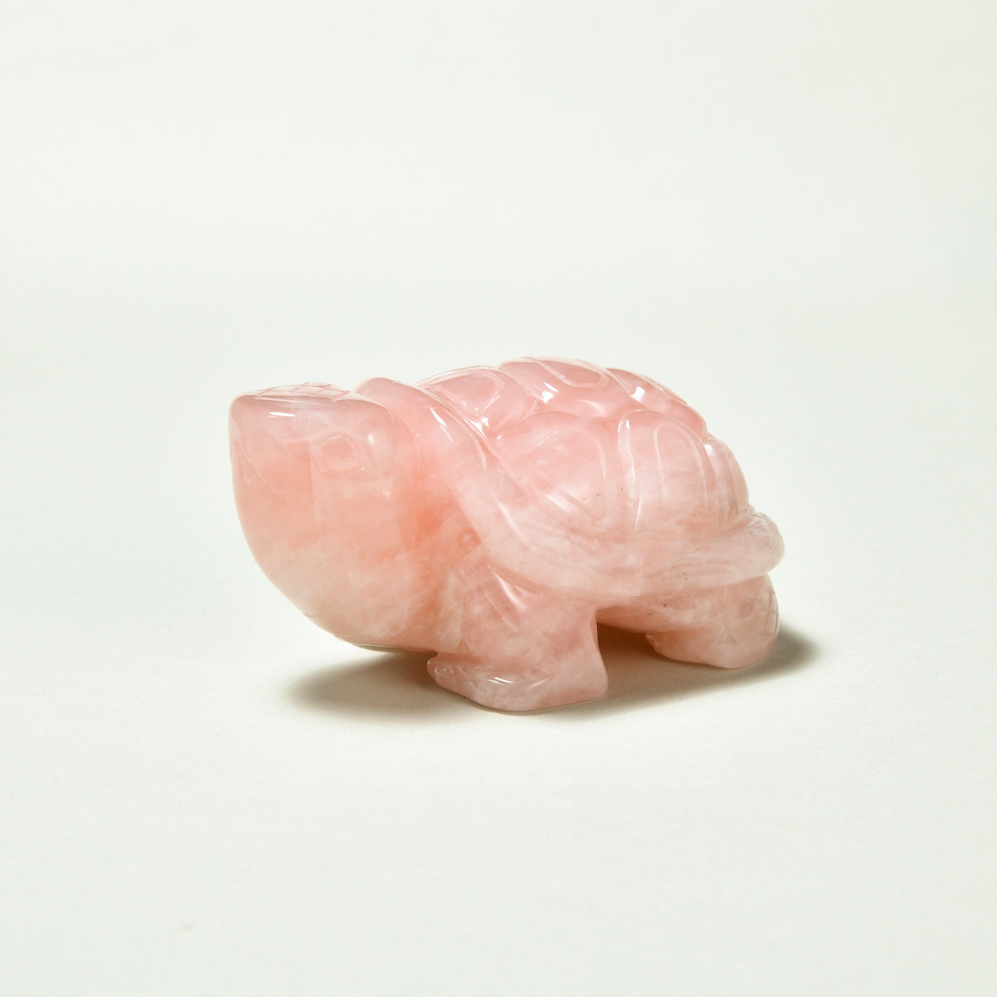 KALIFANO Gemstone Carvings 4" Rose Quartz Turtle Natural Gemstone Carving CV140-T-RQ