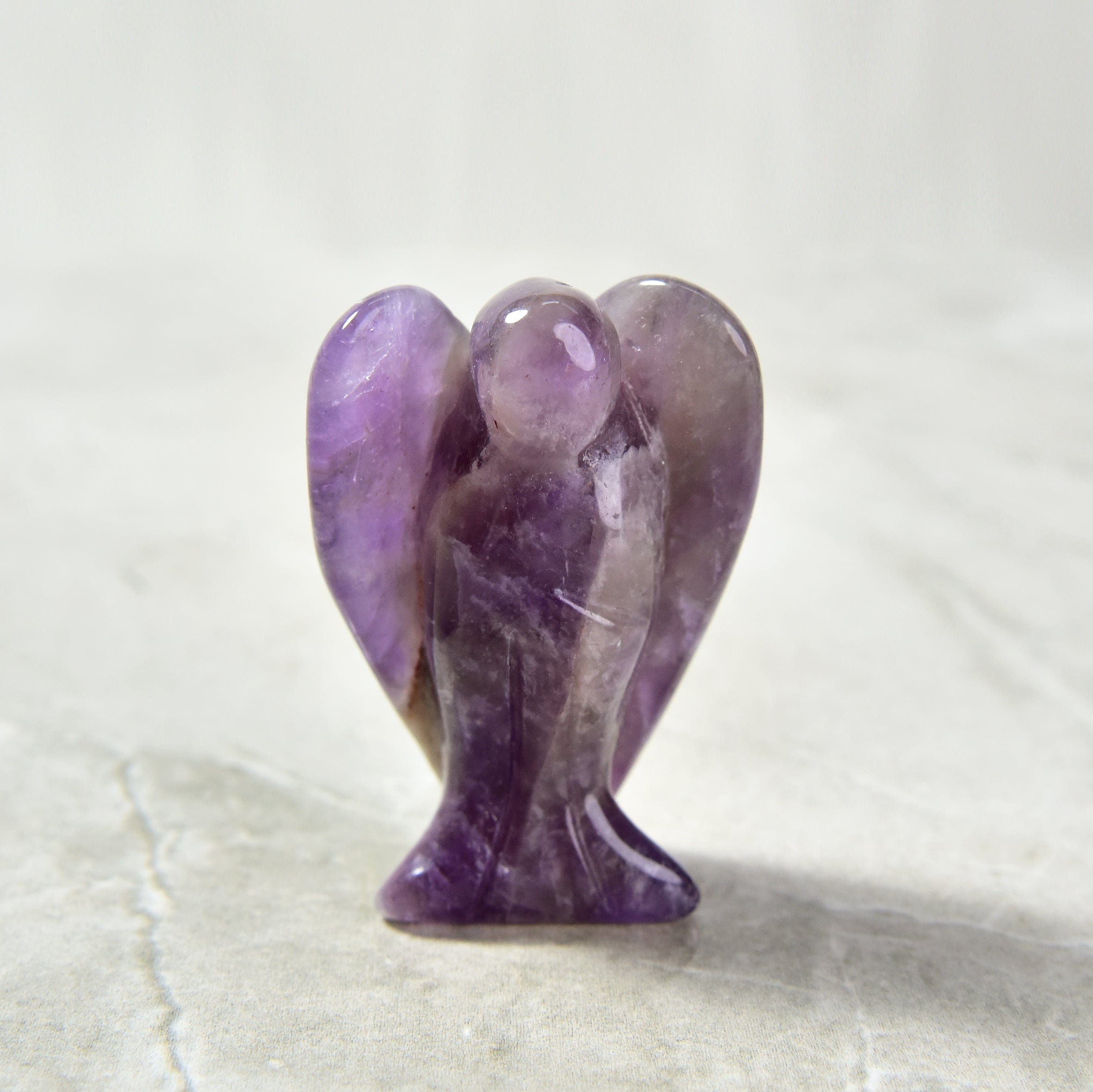 Kalifano Gemstone Carvings Amethyst Angel 2'' Natural Gemstone Carving CV13-A-AM