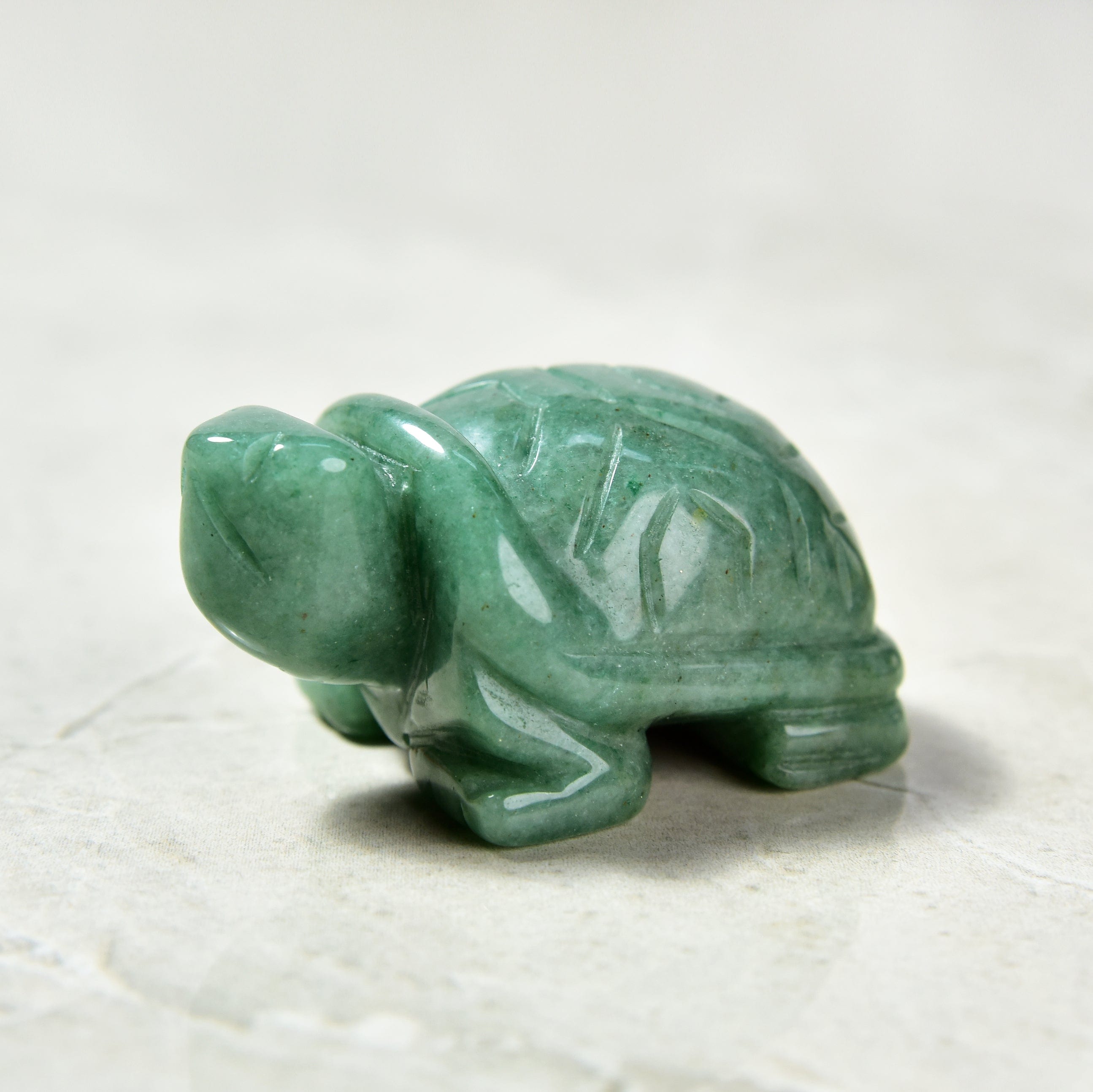Kalifano Gemstone Carvings Aventurine Turtle 2'' Natural Gemstone Carving CV14-T-AV