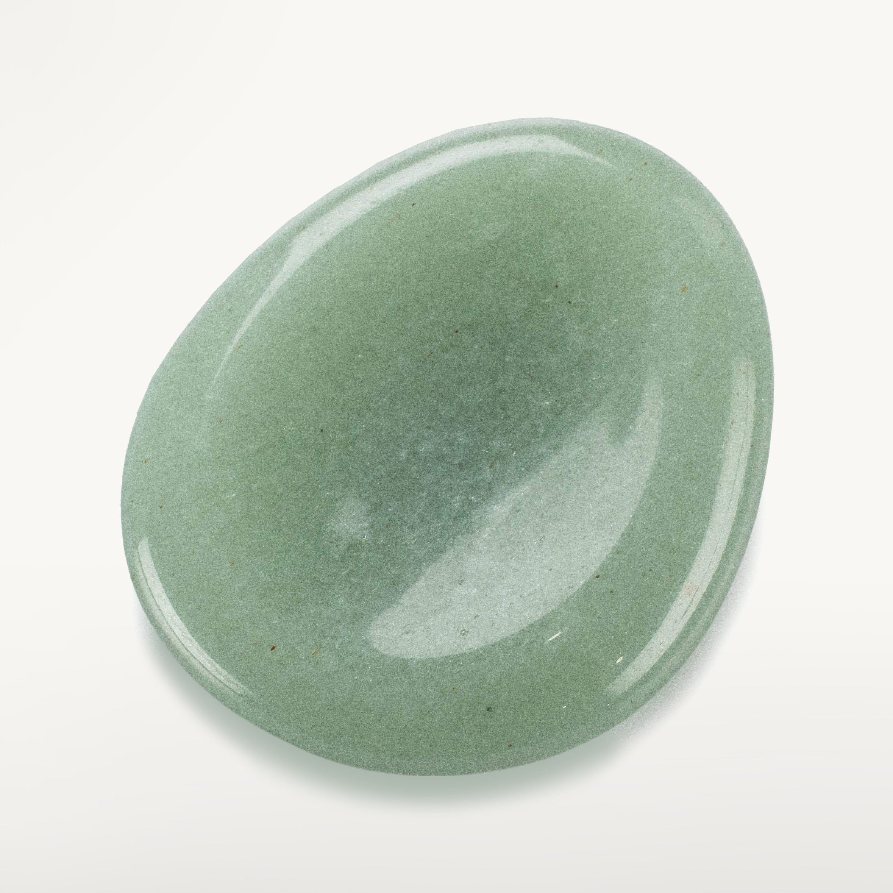 Kalifano Gemstone Carvings Aventurine Worry Stone Natural Gemstone Carving CV10-W-AV