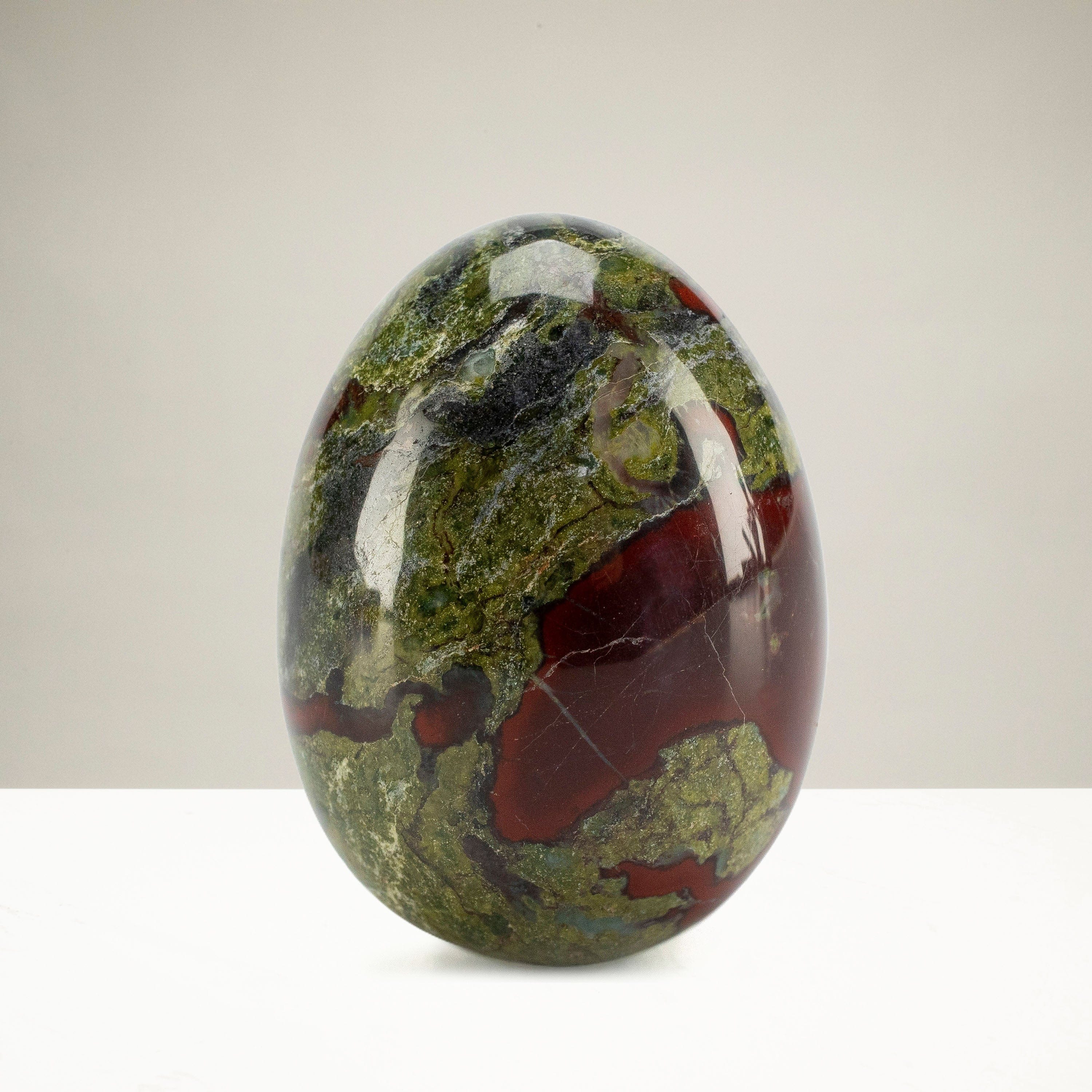 Kalifano Gemstone Carvings Bloodstone Egg Carving CV14-EG-BS