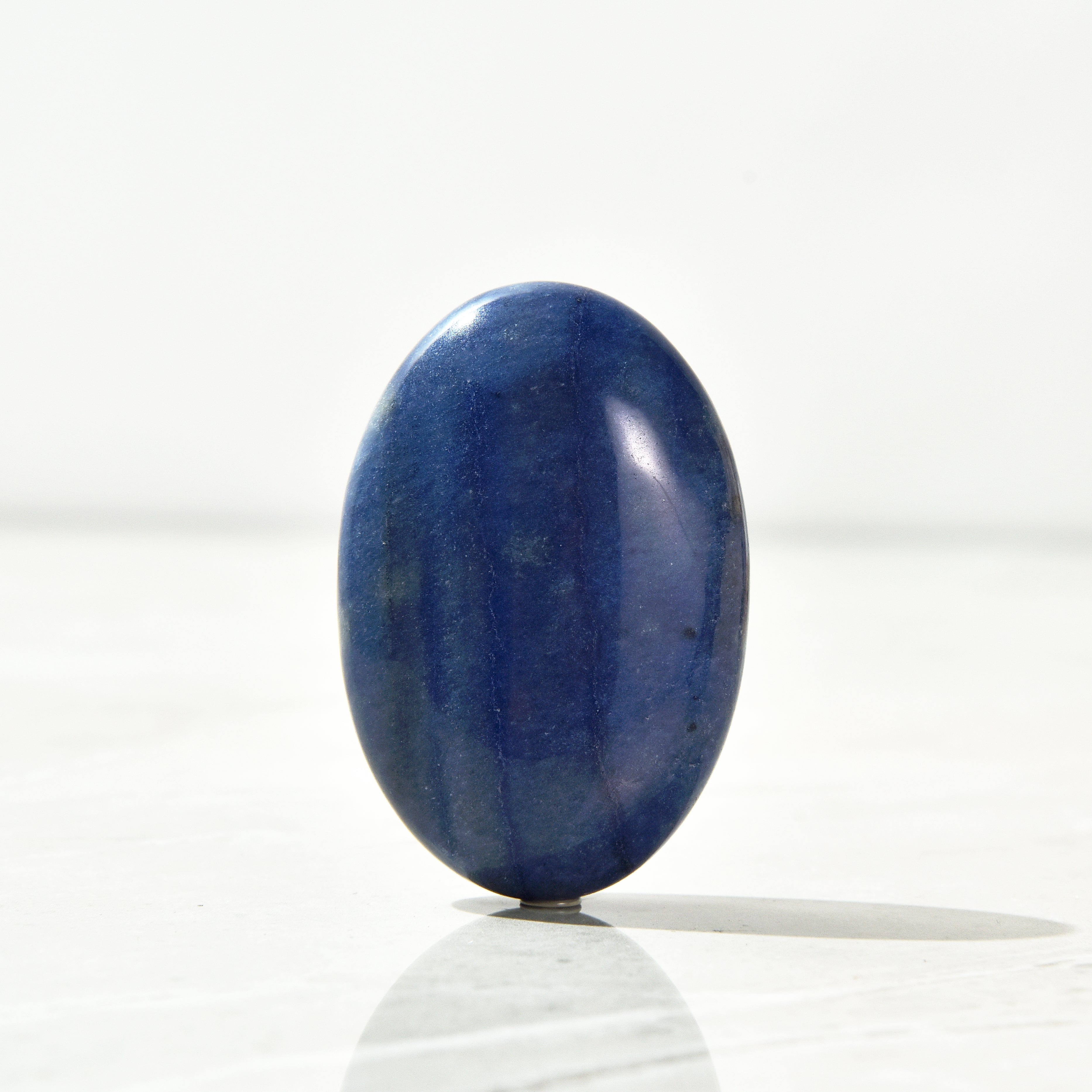 KALIFANO Gemstone Carvings Blue Aventurine Palm Stone Natural Gemstone Carving PS60-BA