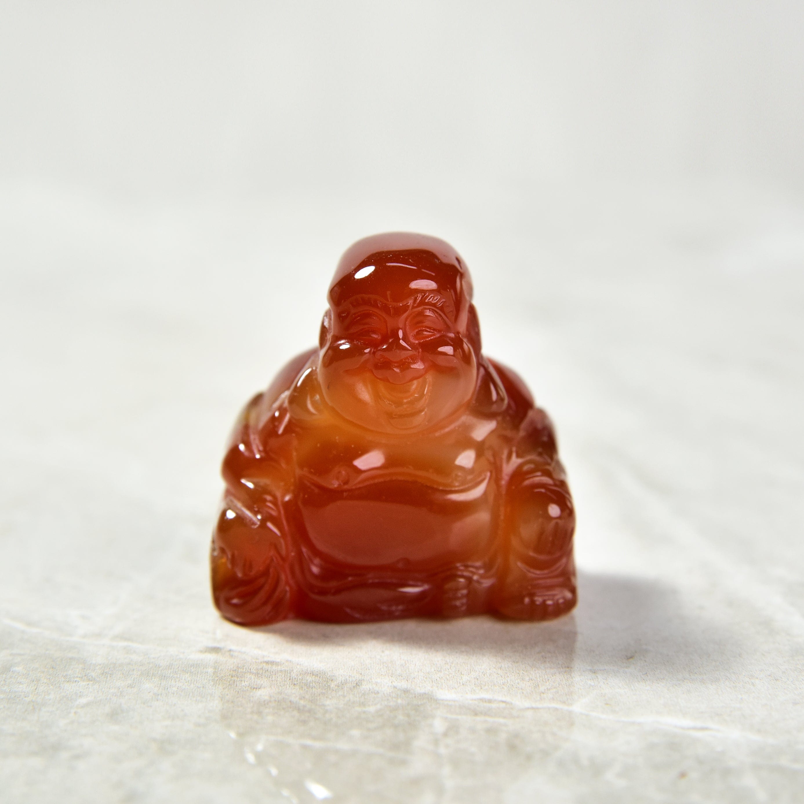 Kalifano Gemstone Carvings Carnelian Budha 1.5" Gemstone Carving CV15-B-CR