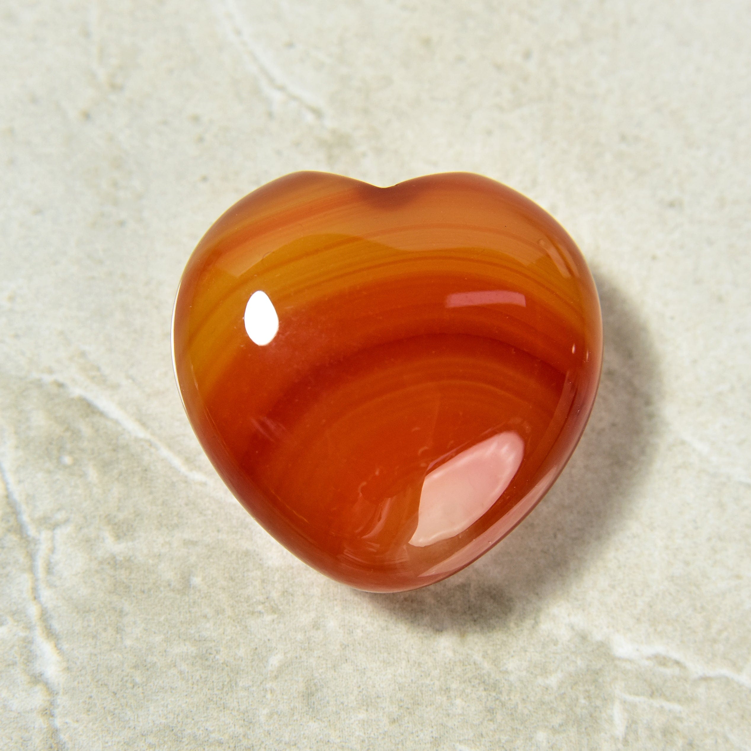 Kalifano Gemstone Carvings Carnelian Heart Carving GH40-CR