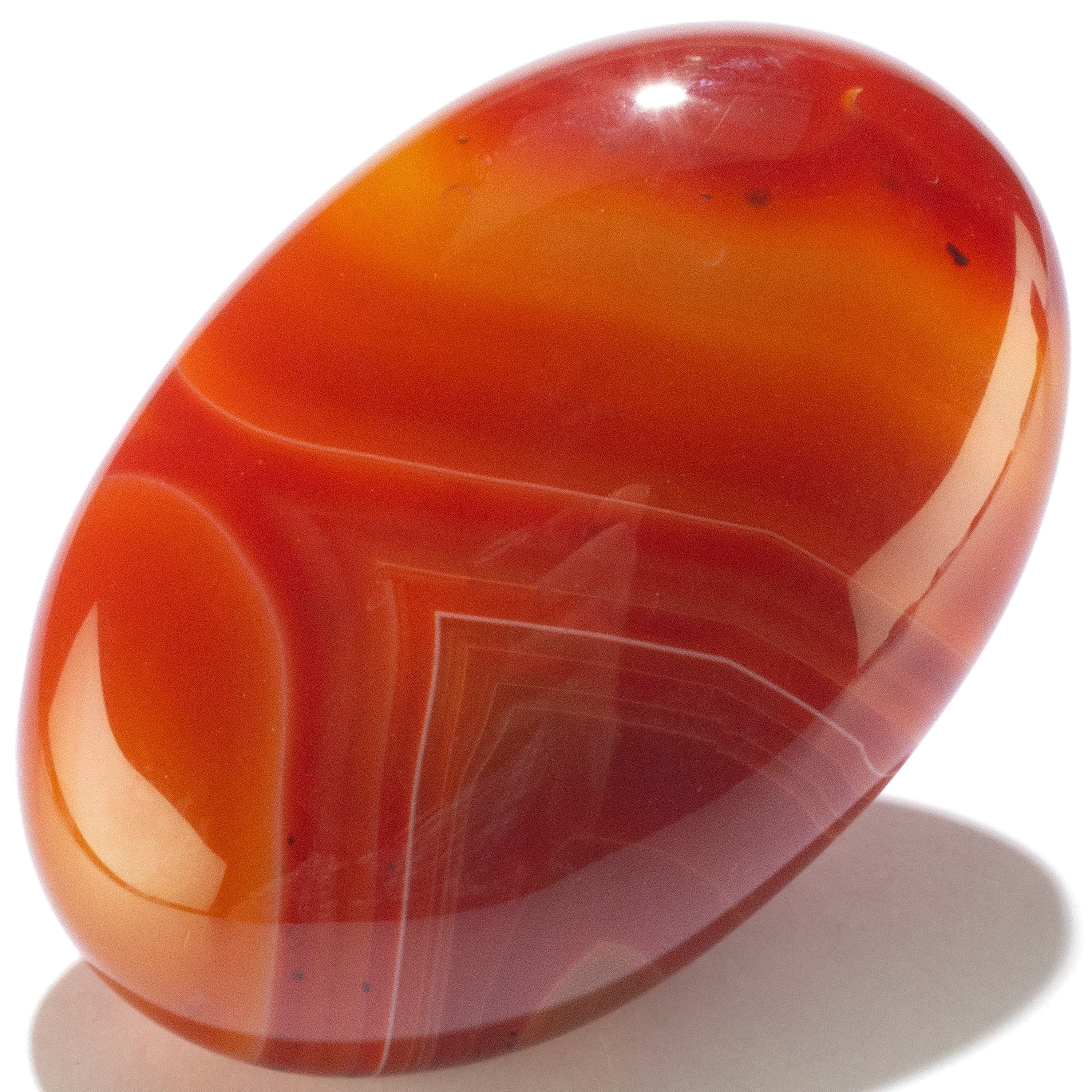 Kalifano Gemstone Carvings Carnelian Palm Stone PS60-CR