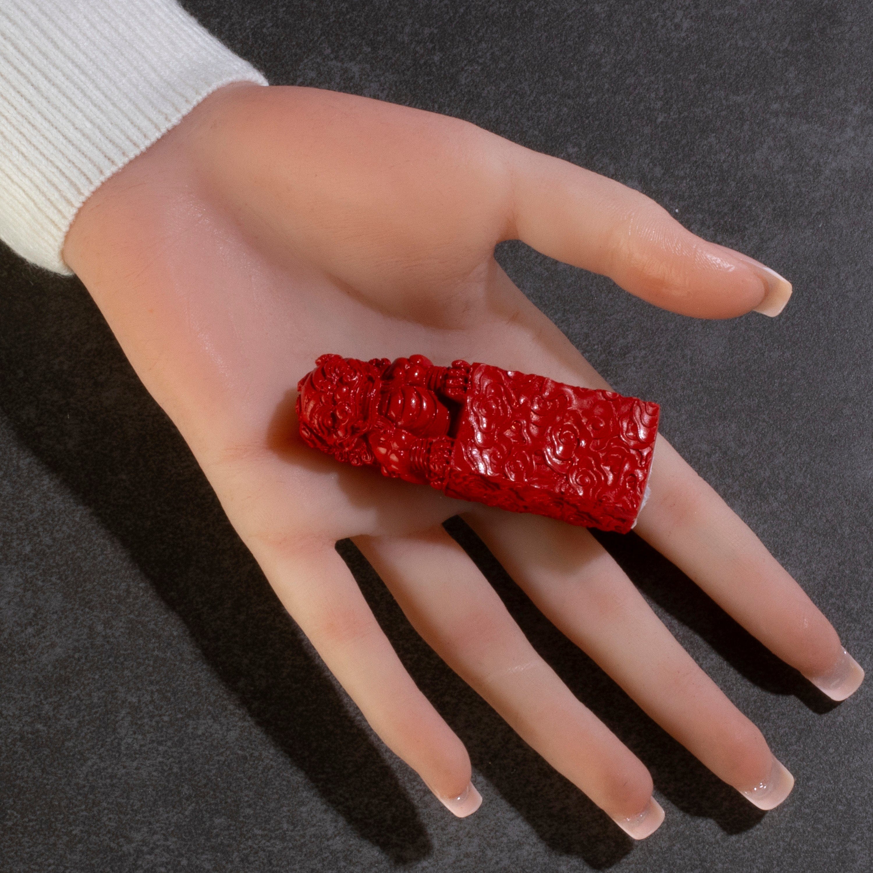 Kalifano Gemstone Carvings KALIFANO Original Cinnabar Carving - CBAR22 CBAR22