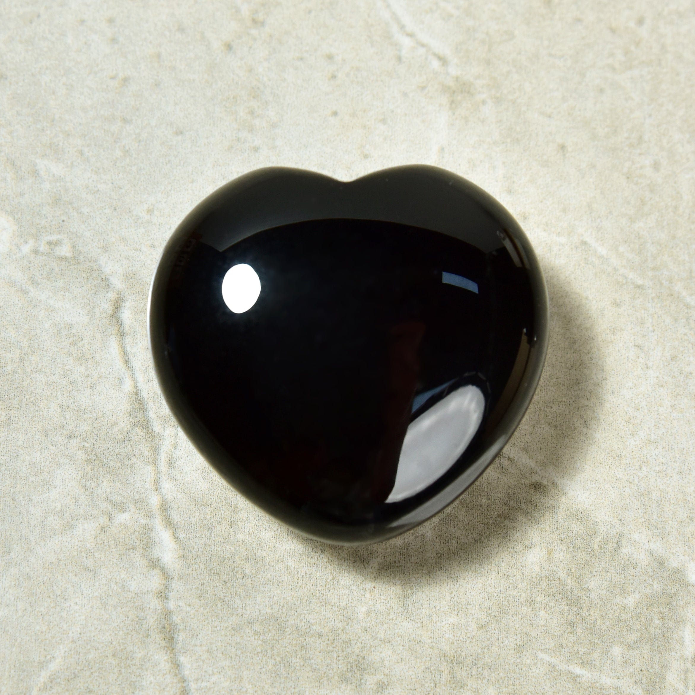 Kalifano Gemstone Carvings Obsidian Heart Carving GH40-OB