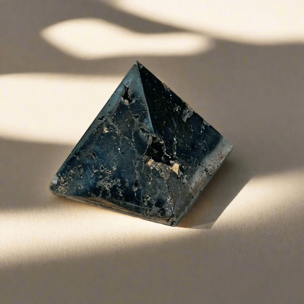 KALIFANO Gemstone Carvings Pyrite Pyramid Carving 1.75" PY300-PC