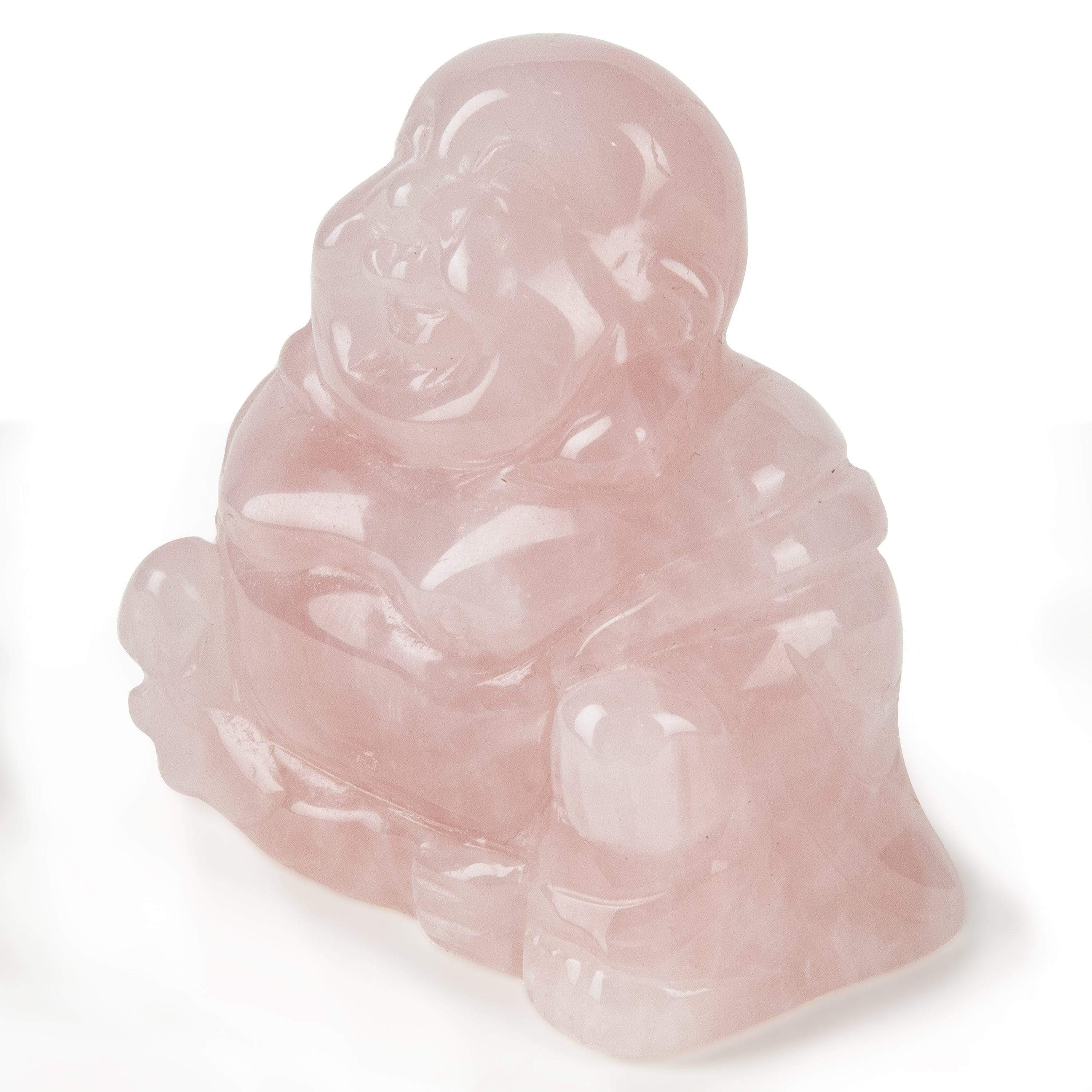 Kalifano Gemstone Carvings Rose Quartz Budha 2.5" Gemstone Carving CV55-B-RQ