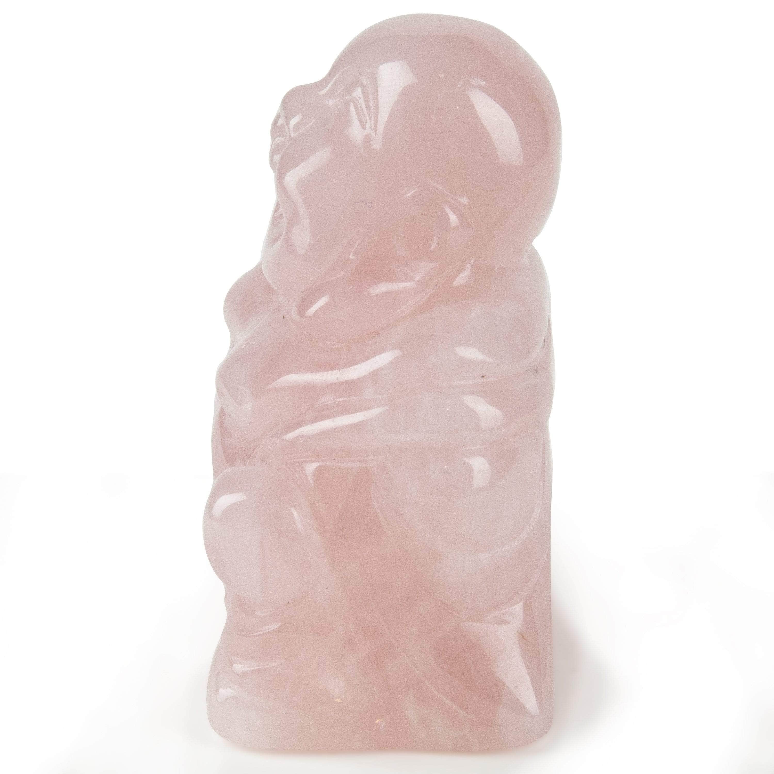 Kalifano Gemstone Carvings Rose Quartz Budha 2.5" Gemstone Carving CV55-B-RQ