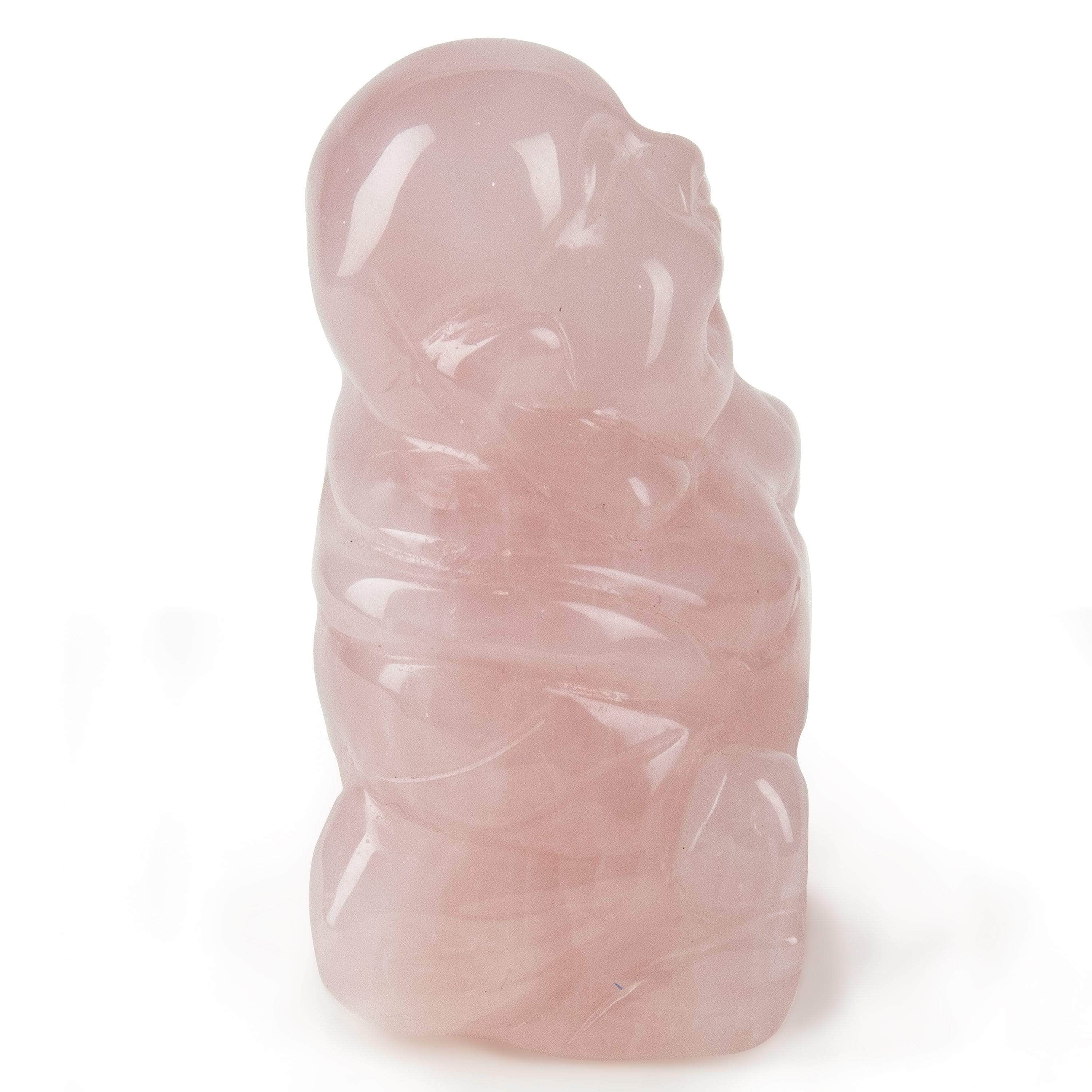 Kalifano Gemstone Carvings Rose Quartz Budha 2.5" Gemstone Carving CV55-B-RQ