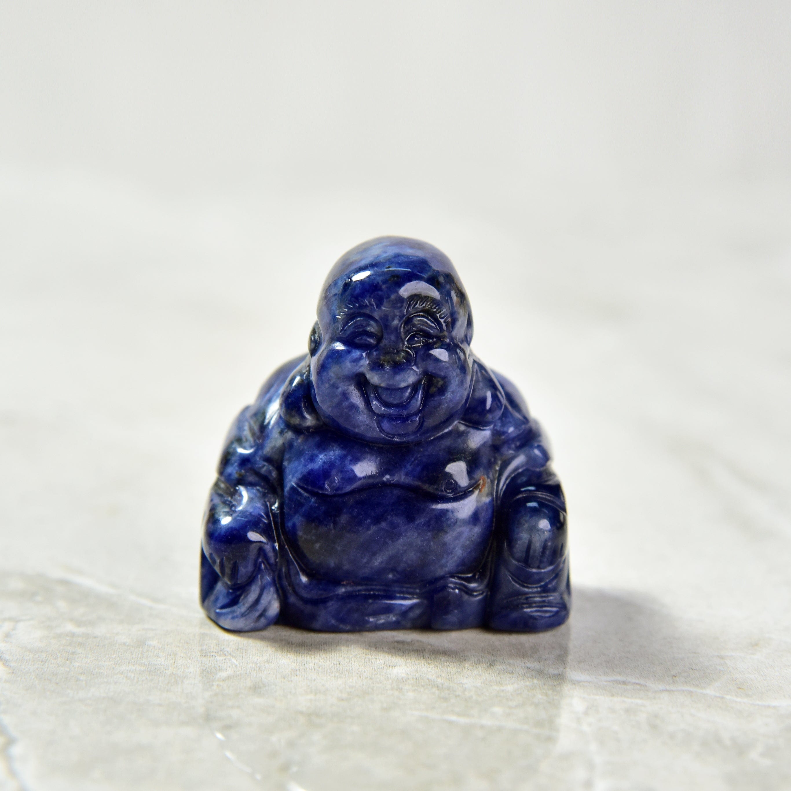 Kalifano Gemstone Carvings Sodalite Budha 1.5" Gemstone Carving CV15-B-SD