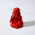 Speak No Evil Buddha Cinnabar Carving