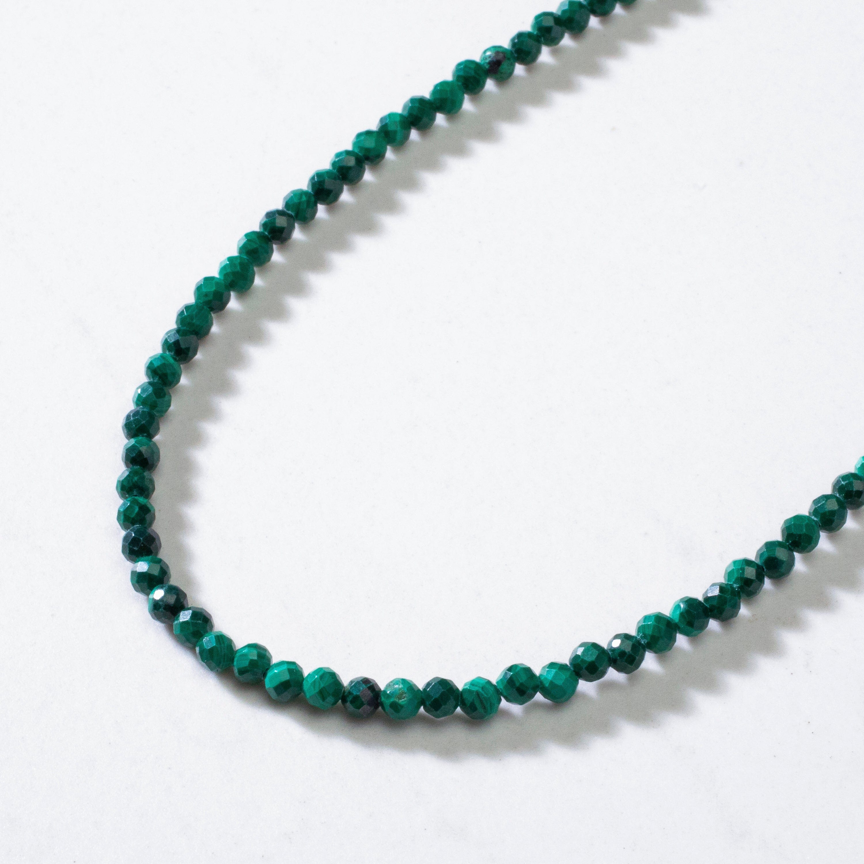 KALIFANO Gemstone Jewelry 3mm Malachite Faceted 31" Necklace / Multi Wrap Bracelet N3-79G-MA