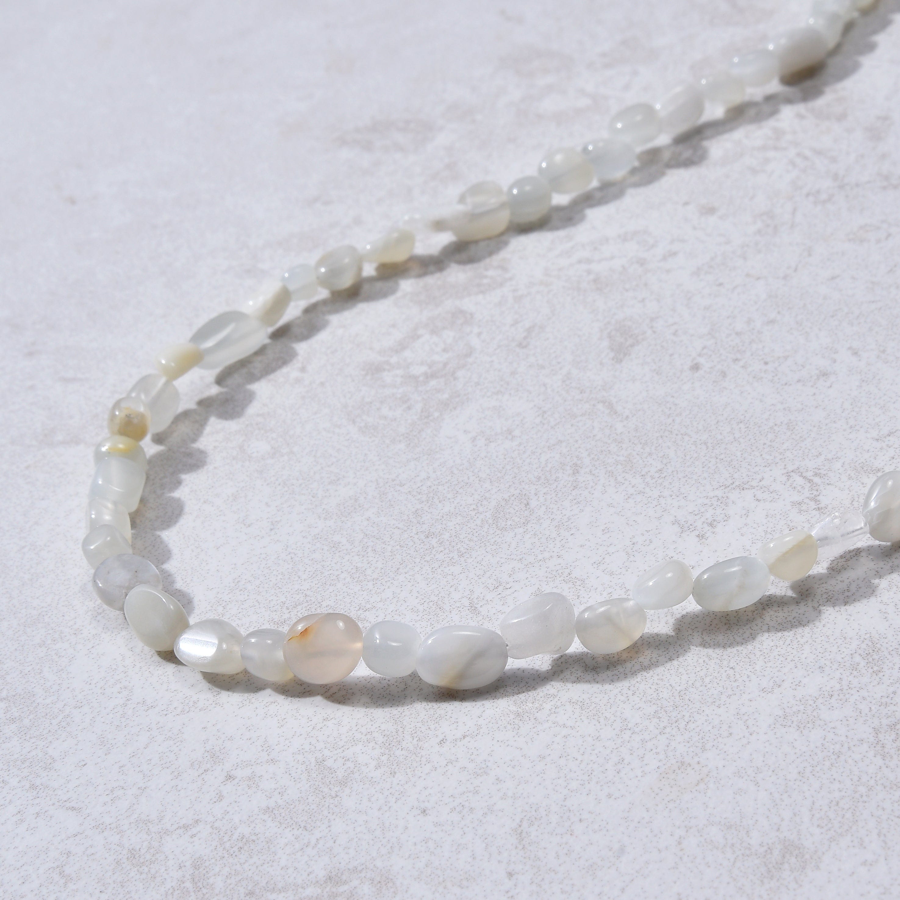 KALIFANO Gemstone Jewelry 8mm Moonstone Opalite 30" Necklace / Multi wrap Bracelet N77-MS