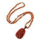 Red Agate Guan Yin Necklace