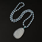 White Agate Dragon Necklace
