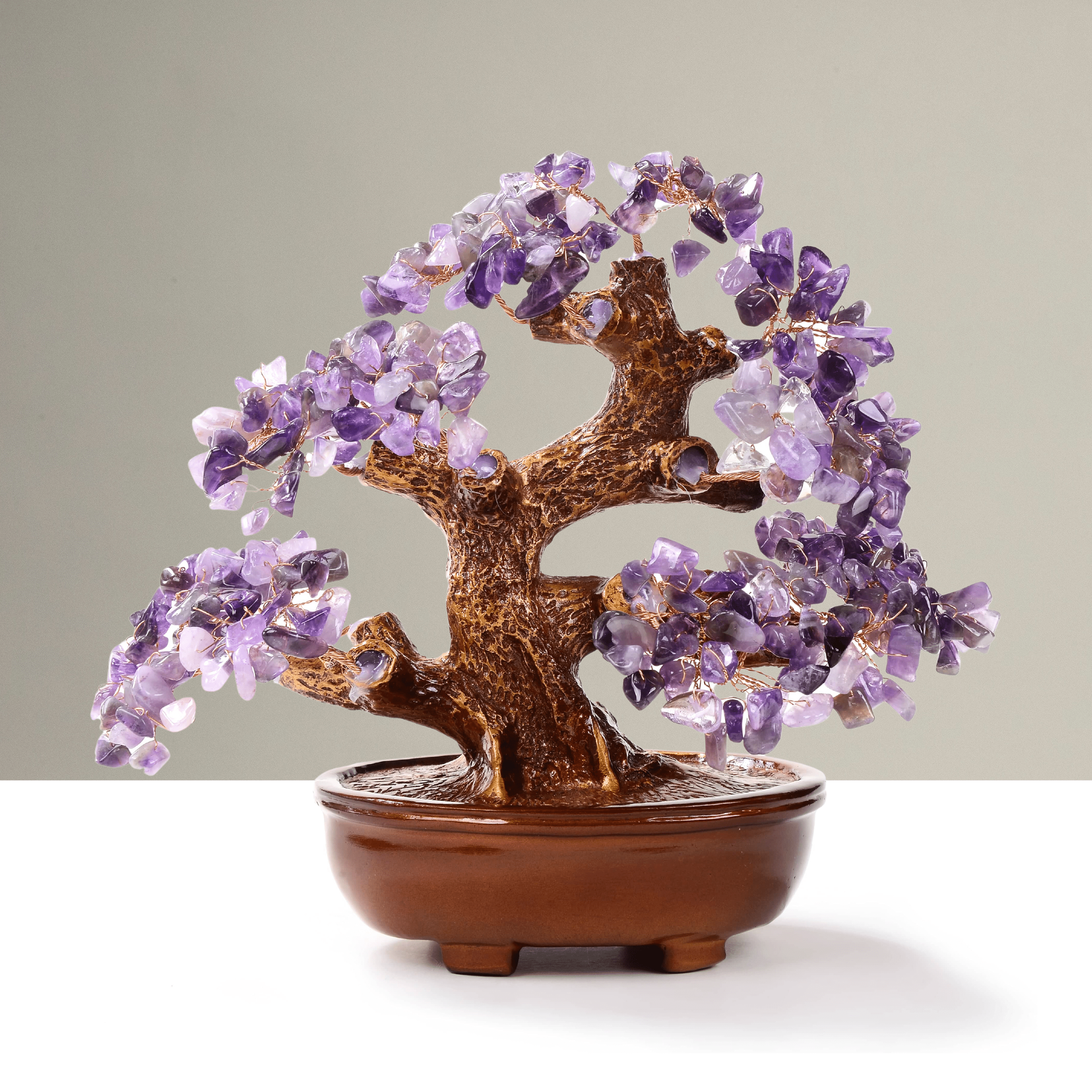 Kalifano Gemstone Trees Amethyst Tree of Life with 360 Natural Gemstones K944-AM