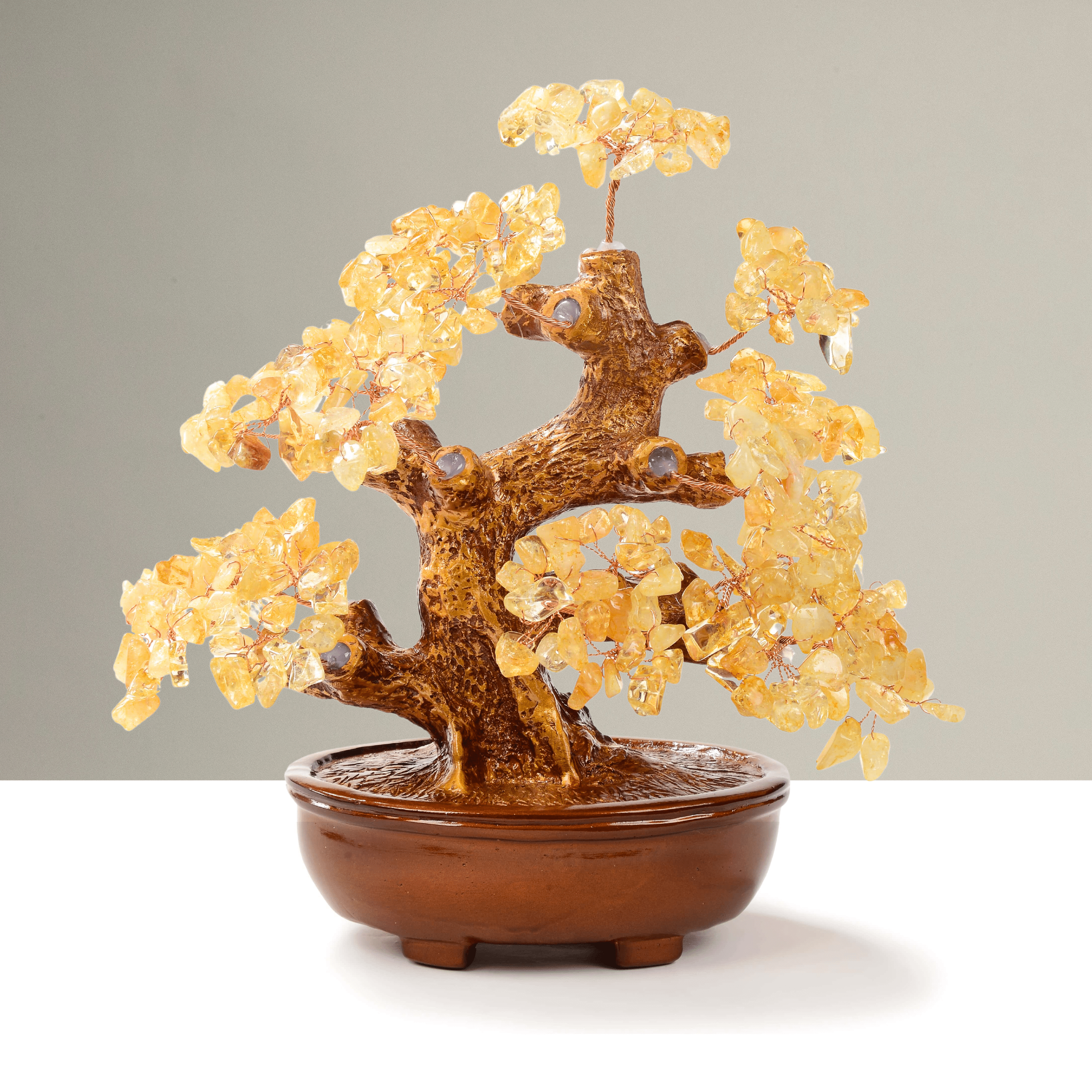 Kalifano Gemstone Trees Citrine Tree of Life with 360 Natural Gemstones K944-CT