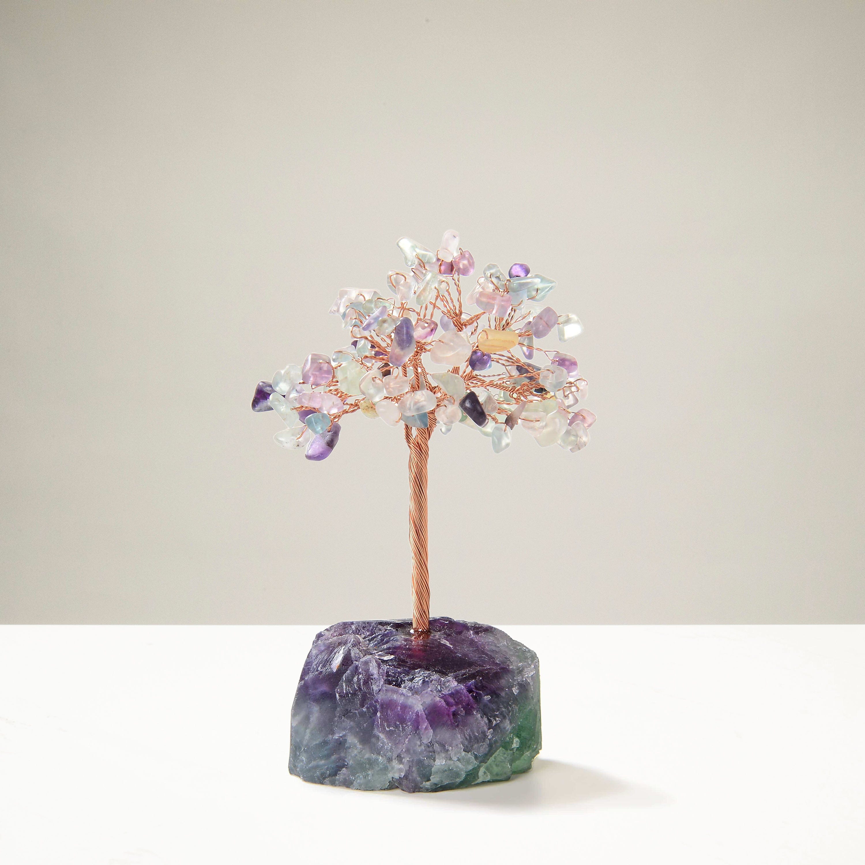 Kalifano Gemstone Trees Fluorite Natural Gemstone Tree of Life with Fluorite Base K913F-FL