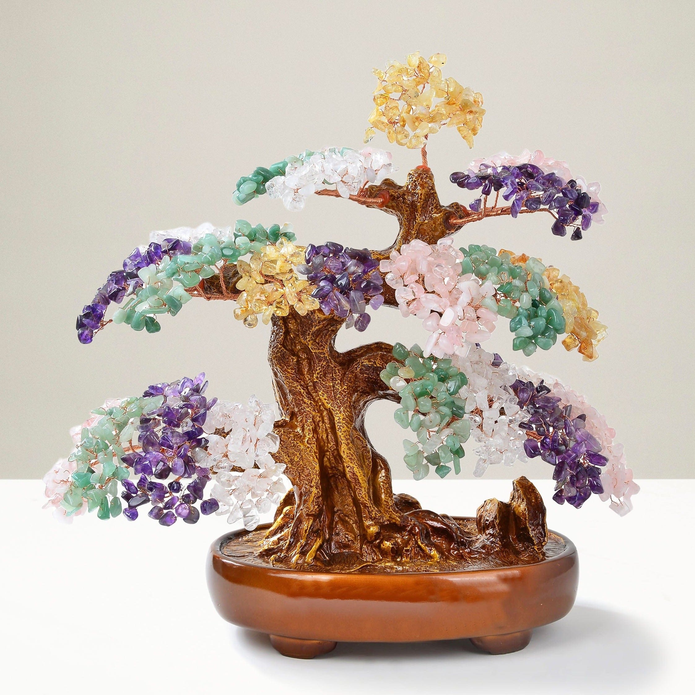 Kalifano Gemstone Trees Multi-Gemstone Bonsai Tree of Life with 1,251 Natural Gemstones K9150N-MT