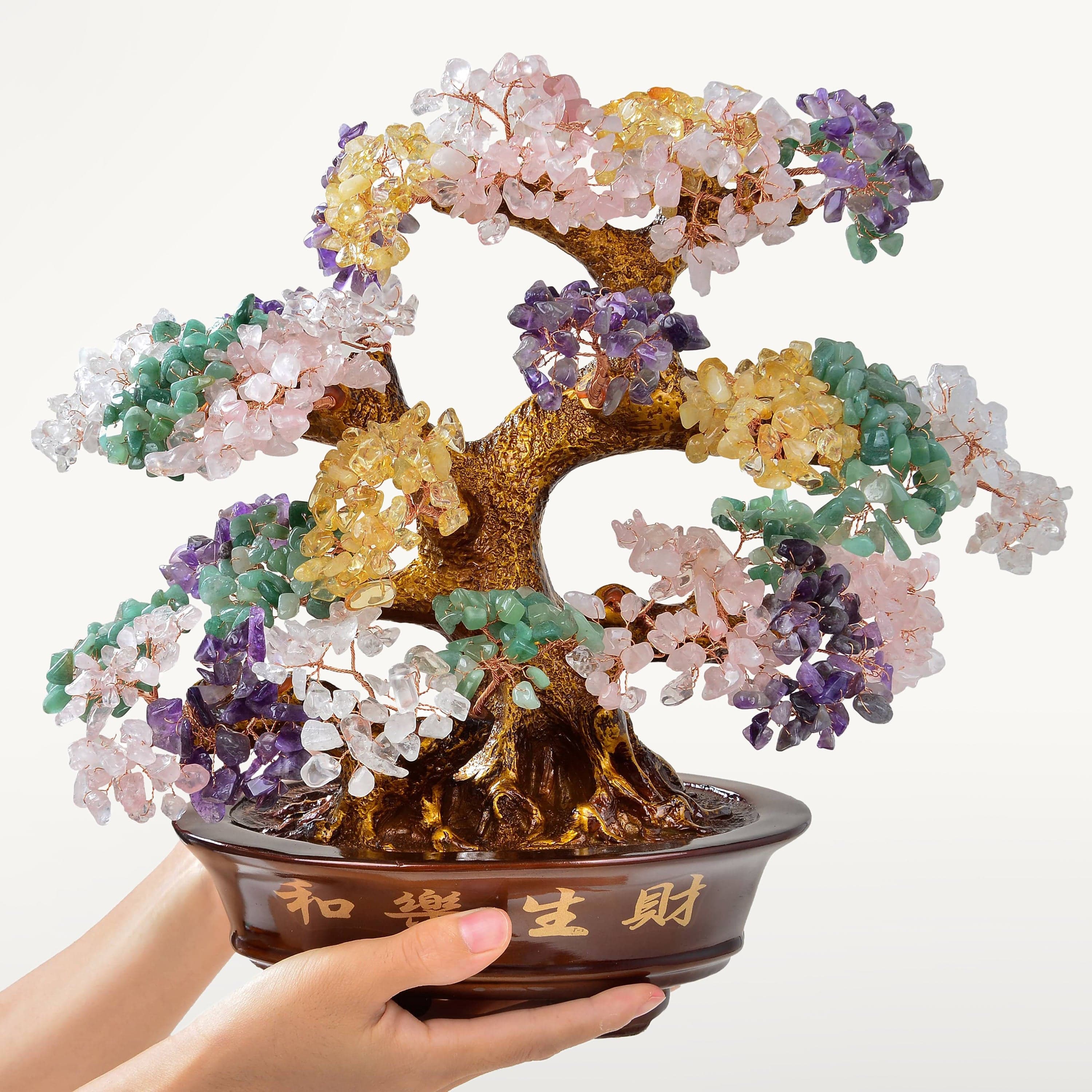 Kalifano Gemstone Trees Multi-Gemstone Bonsai Tree of Life with 1,251 Natural Gemstones K9151-MT