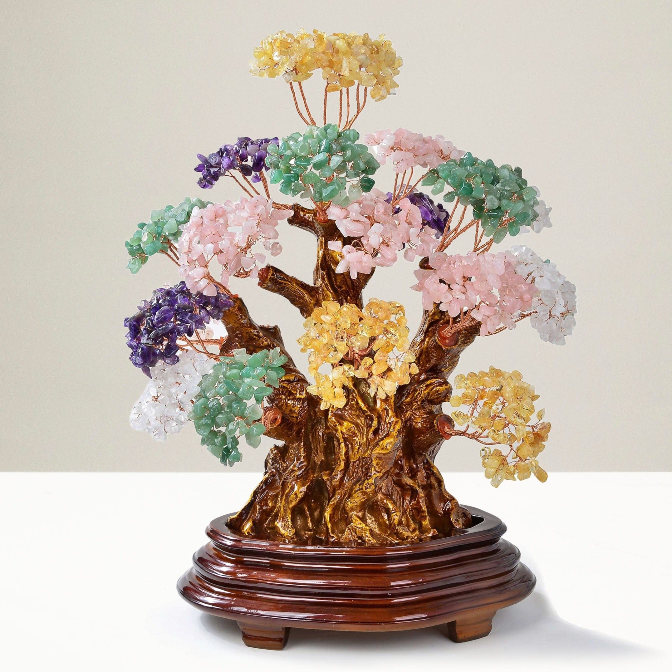 Kalifano Gemstone Trees Multi-Gemstone Tree of Life Centerpiece with over 2,000 Natural Stones K9800-MT