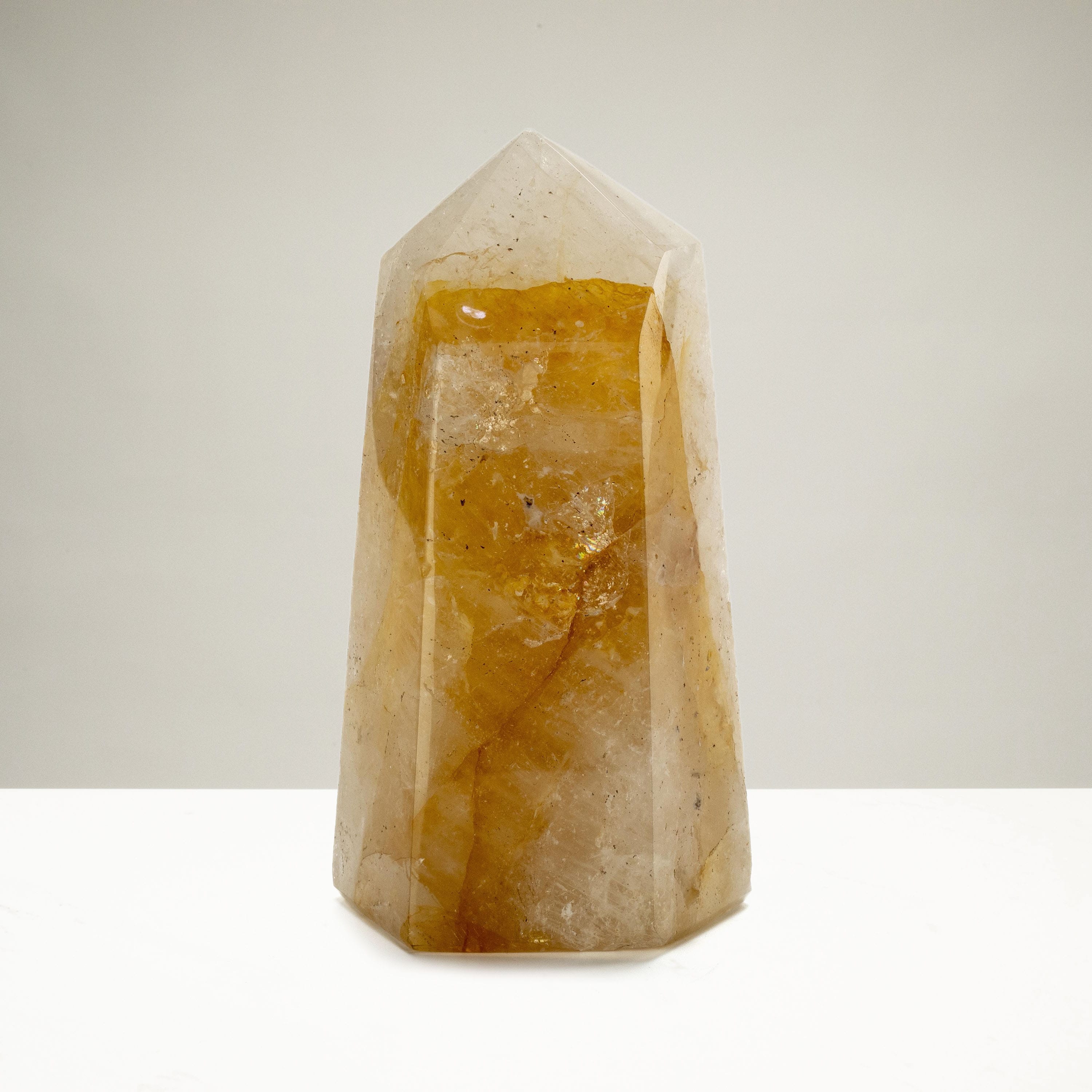 Kalifano Golden Healer Golden Healer ( Hematoid Quartz) Obelisk - 6" / 925g OB700-HQ.002