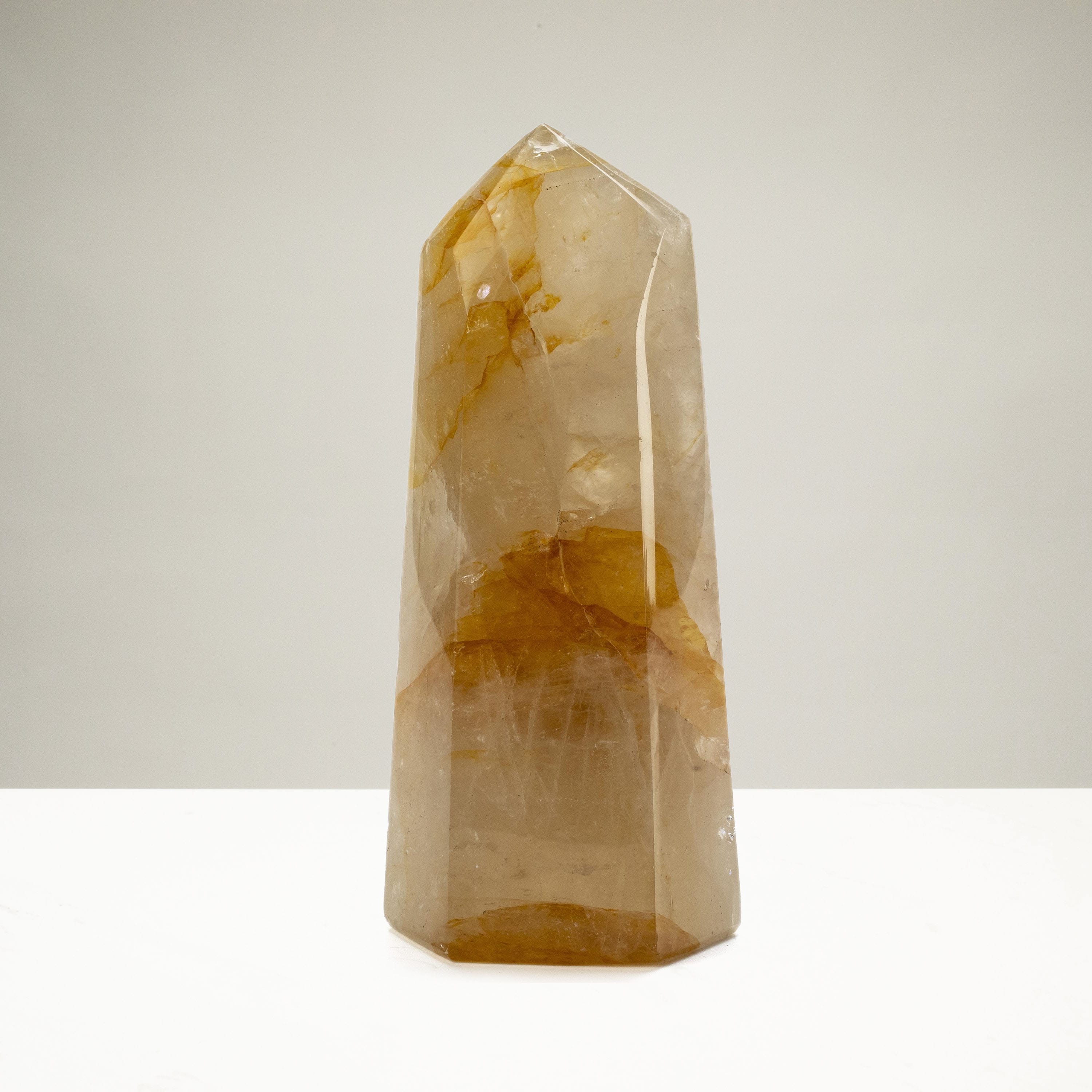 Kalifano Golden Healer Golden Healer ( Hematoid Quartz) Obelisk - 7" / 1,000g OB1000-HQ.004