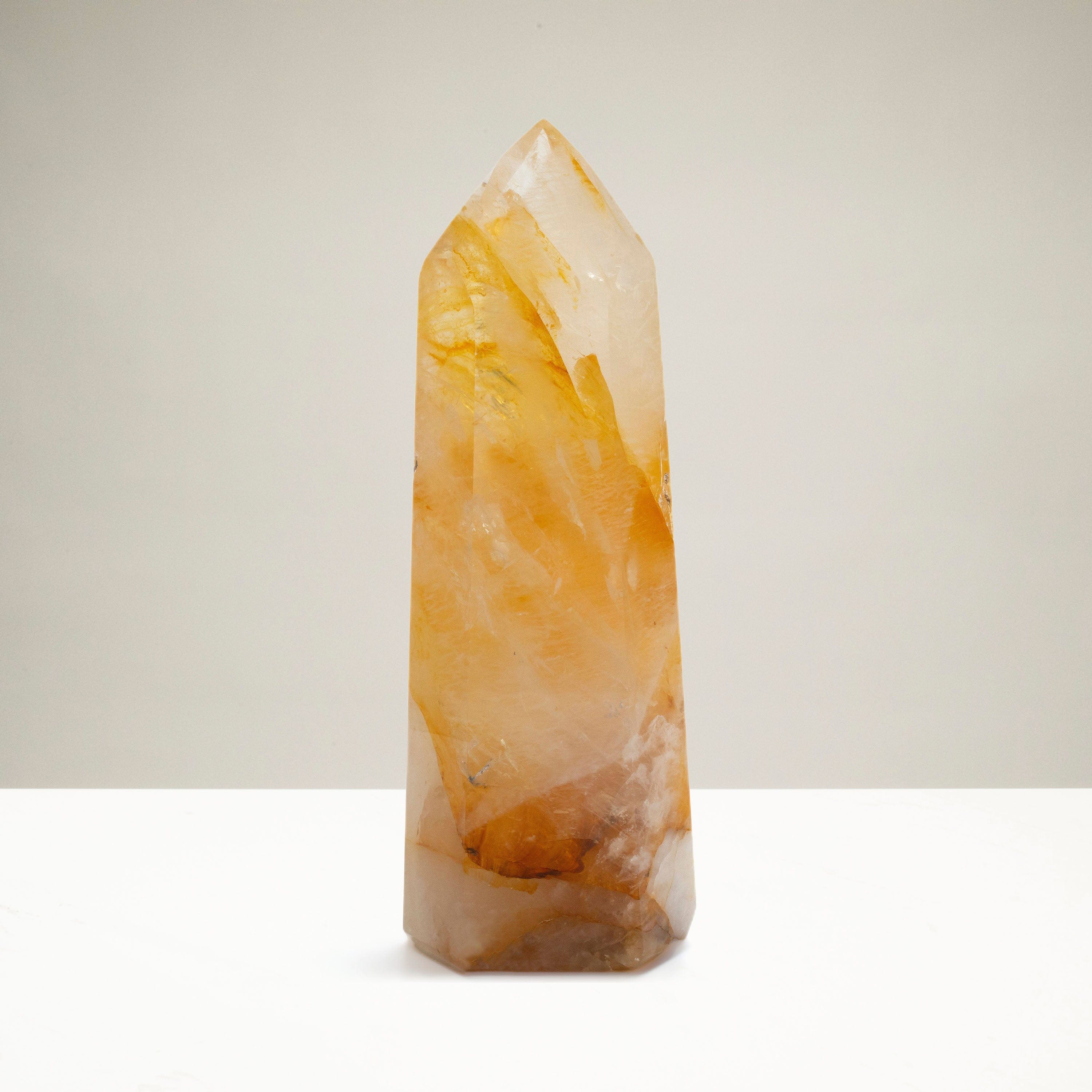 Kalifano Golden Healer Golden Healer Hematoid Quartz Obelisk from Brazil - 10" / 1,975 grams HQ2000.003