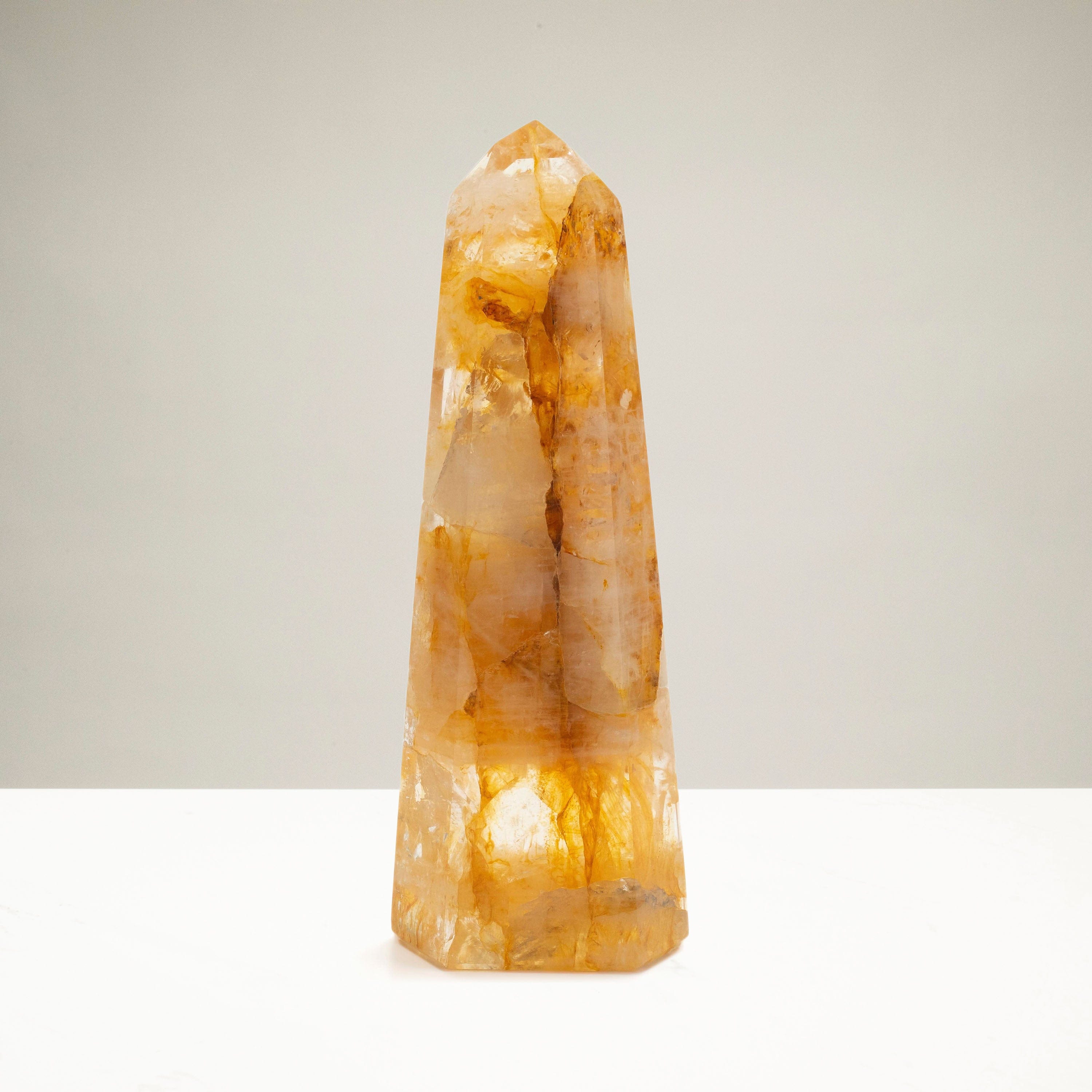 Kalifano Golden Healer Golden Healer Hematoid Quartz Obelisk from Brazil - 10.5" / 1,965 grams HQ2000.002