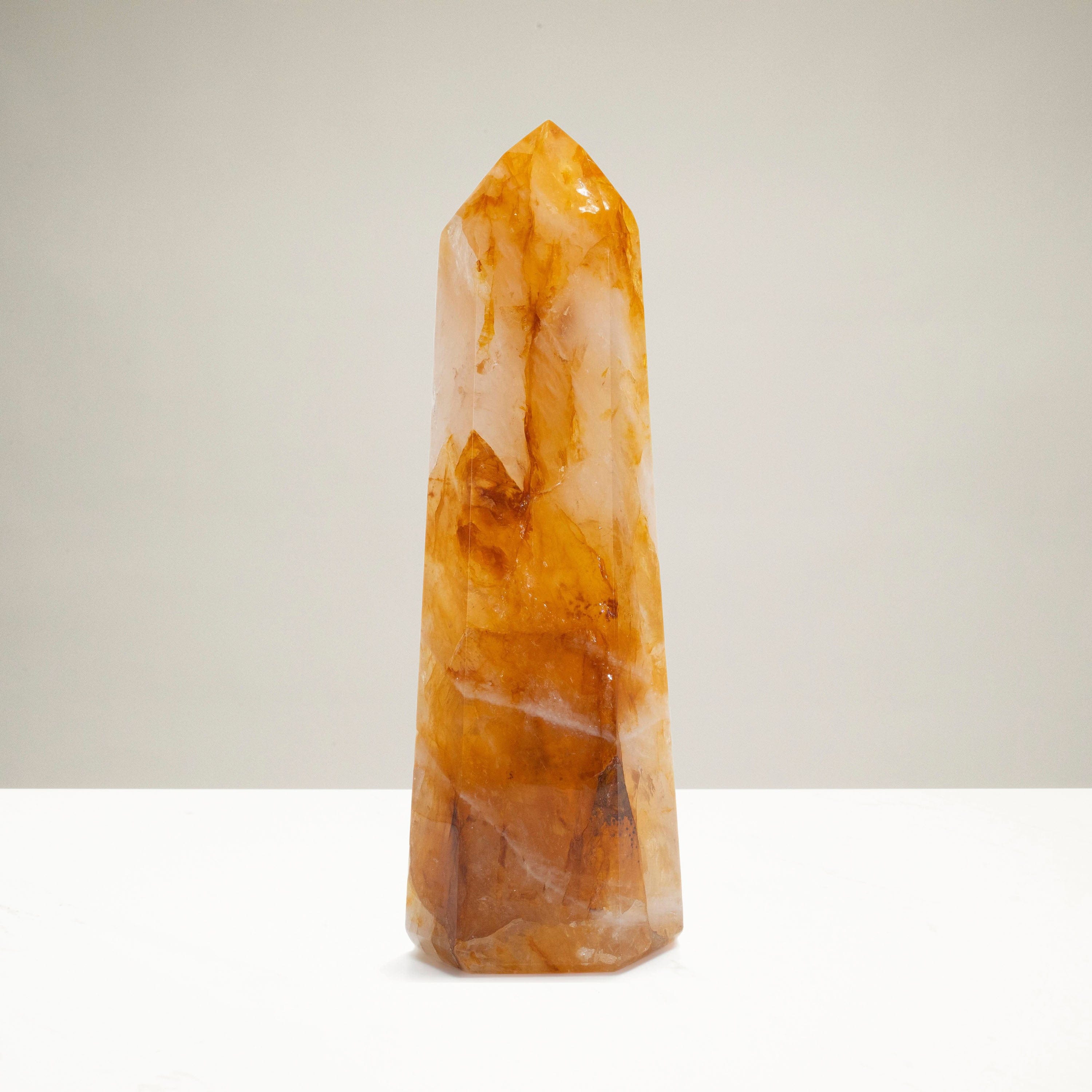 Kalifano Golden Healer Golden Healer Hematoid Quartz Obelisk from Brazil - 11" / 2,055 grams HQ2000.004