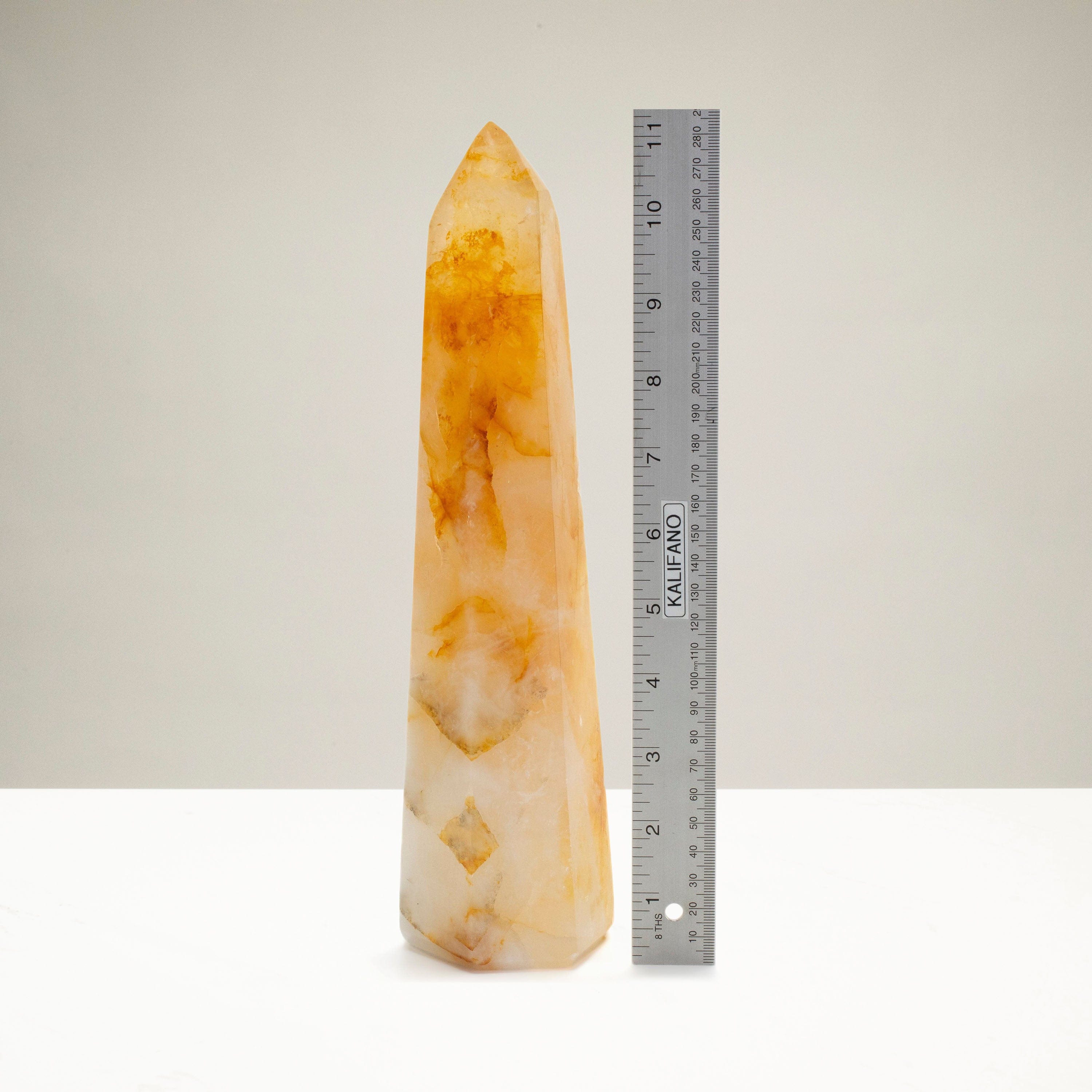 Kalifano Golden Healer Golden Healer Hematoid Quartz Obelisk from Brazil - 11.5" / 1,765 grams HQ1800.001