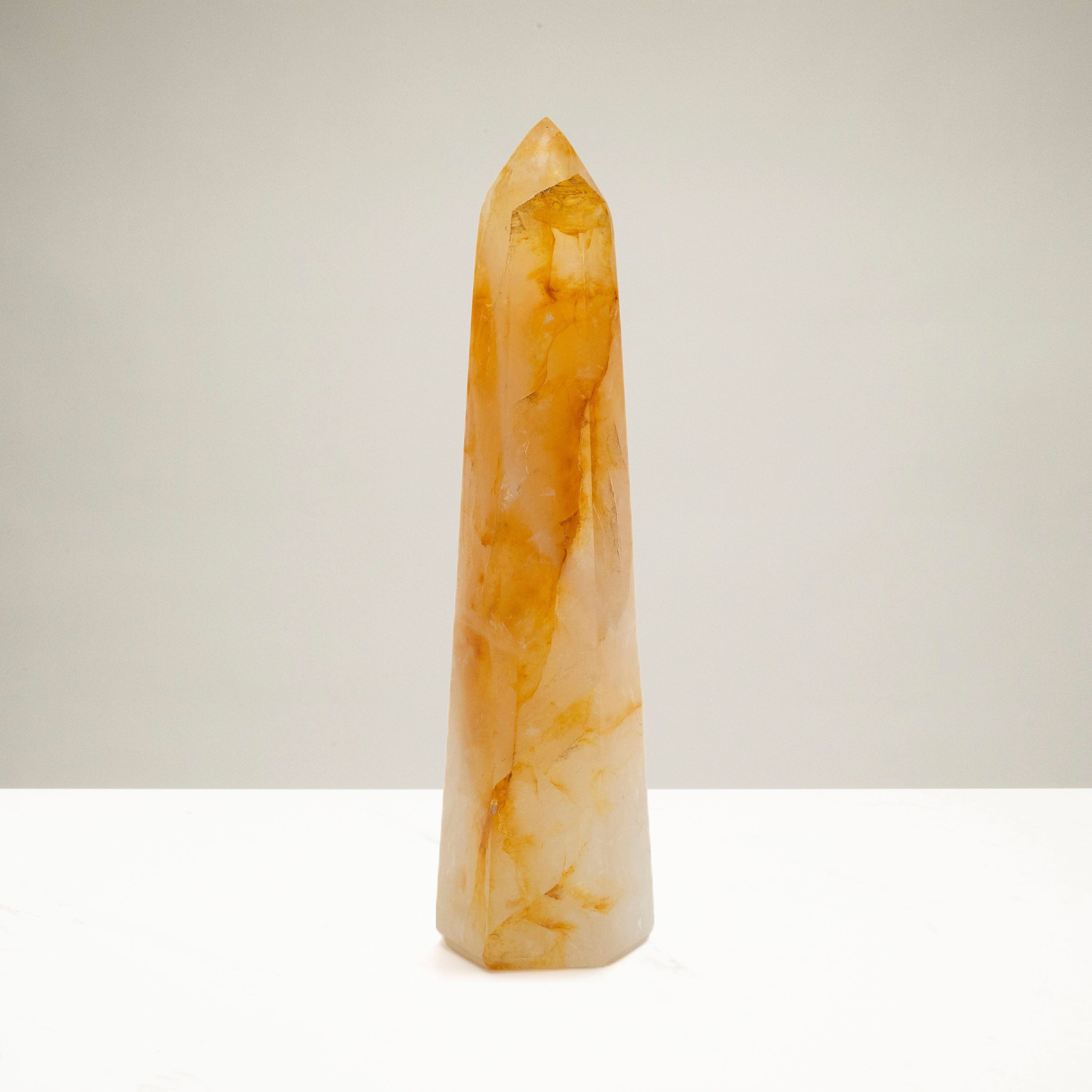 Kalifano Golden Healer Golden Healer Hematoid Quartz Obelisk from Brazil - 11.5" / 1,765 grams HQ1800.001