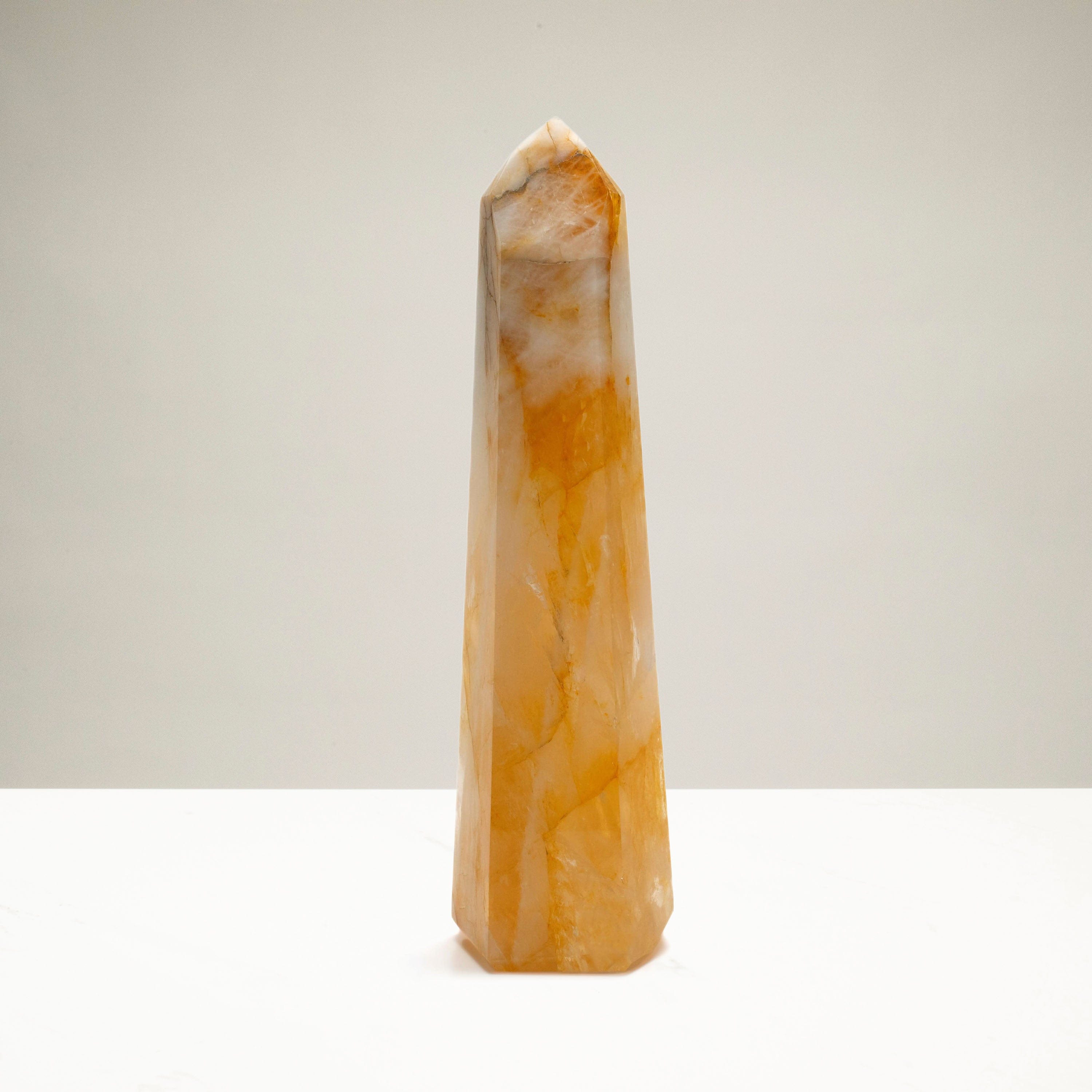 Kalifano Golden Healer Golden Healer Hematoid Quartz Obelisk from Brazil - 18" / 7,500 grams HQ6000.001