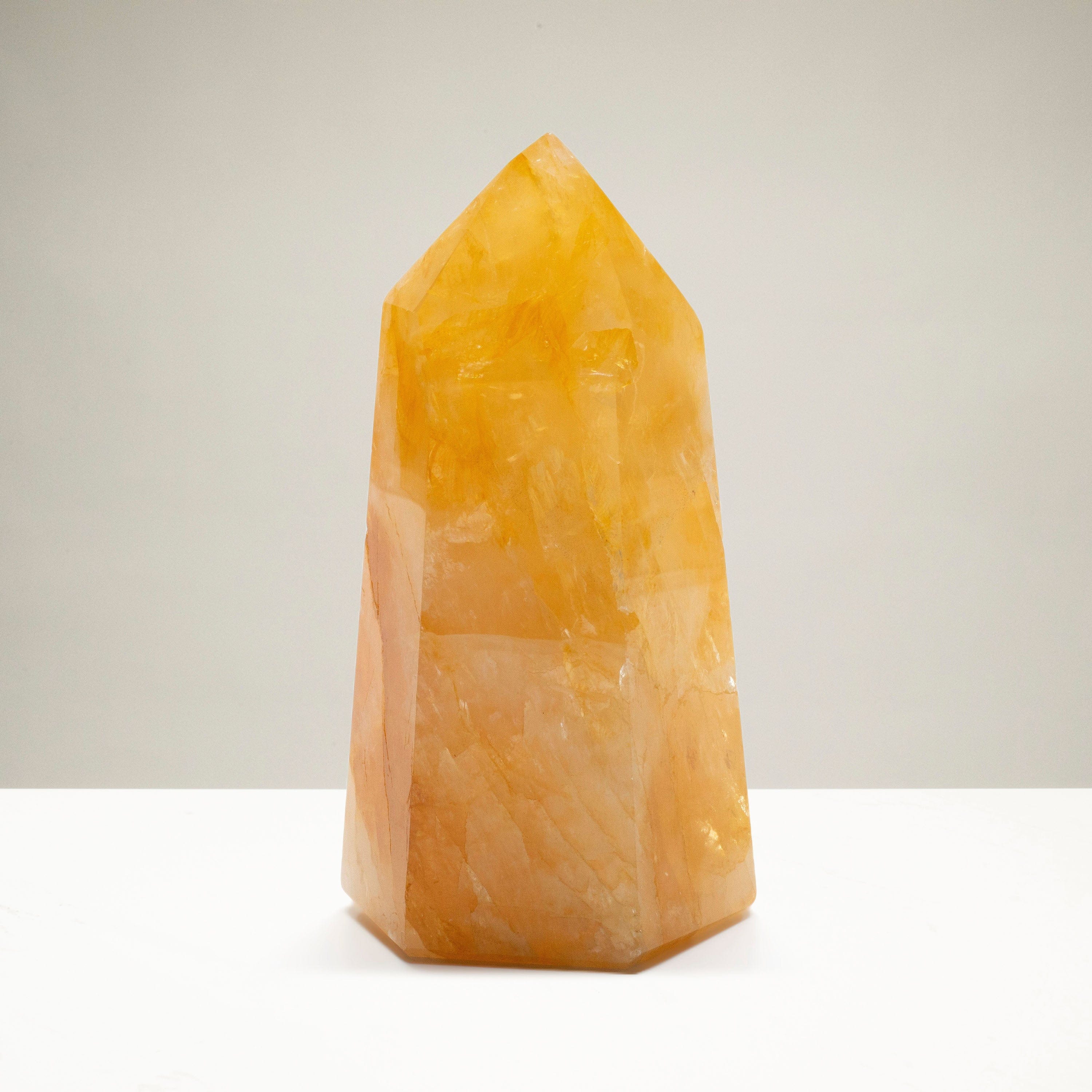 Kalifano Golden Healer Golden Healer Hematoid Quartz Obelisk from Brazil - 500 - 649 grams HQ600