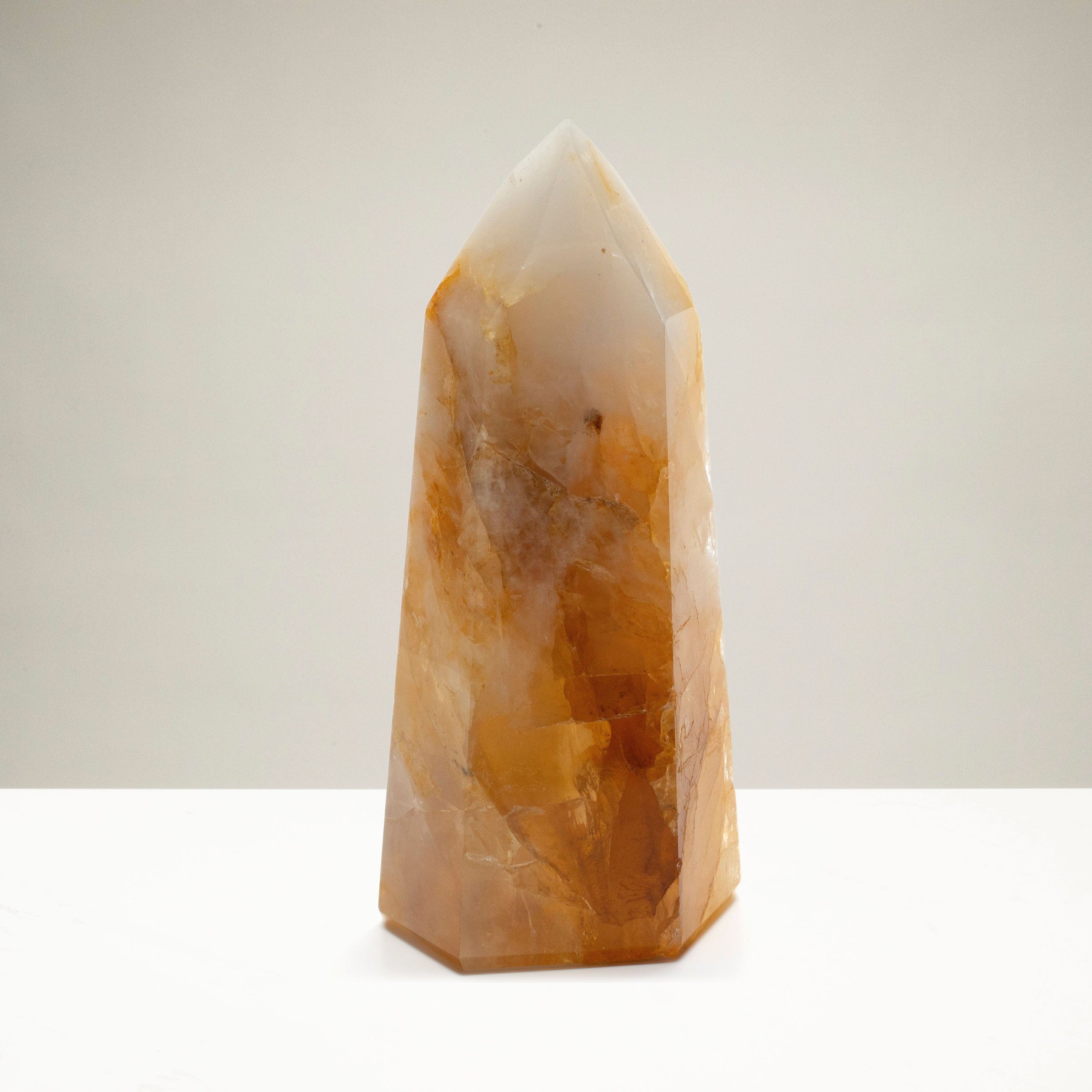 Kalifano Golden Healer Golden Healer Hematoid Quartz Obelisk from Brazil - 650 - 799 grams HQ800